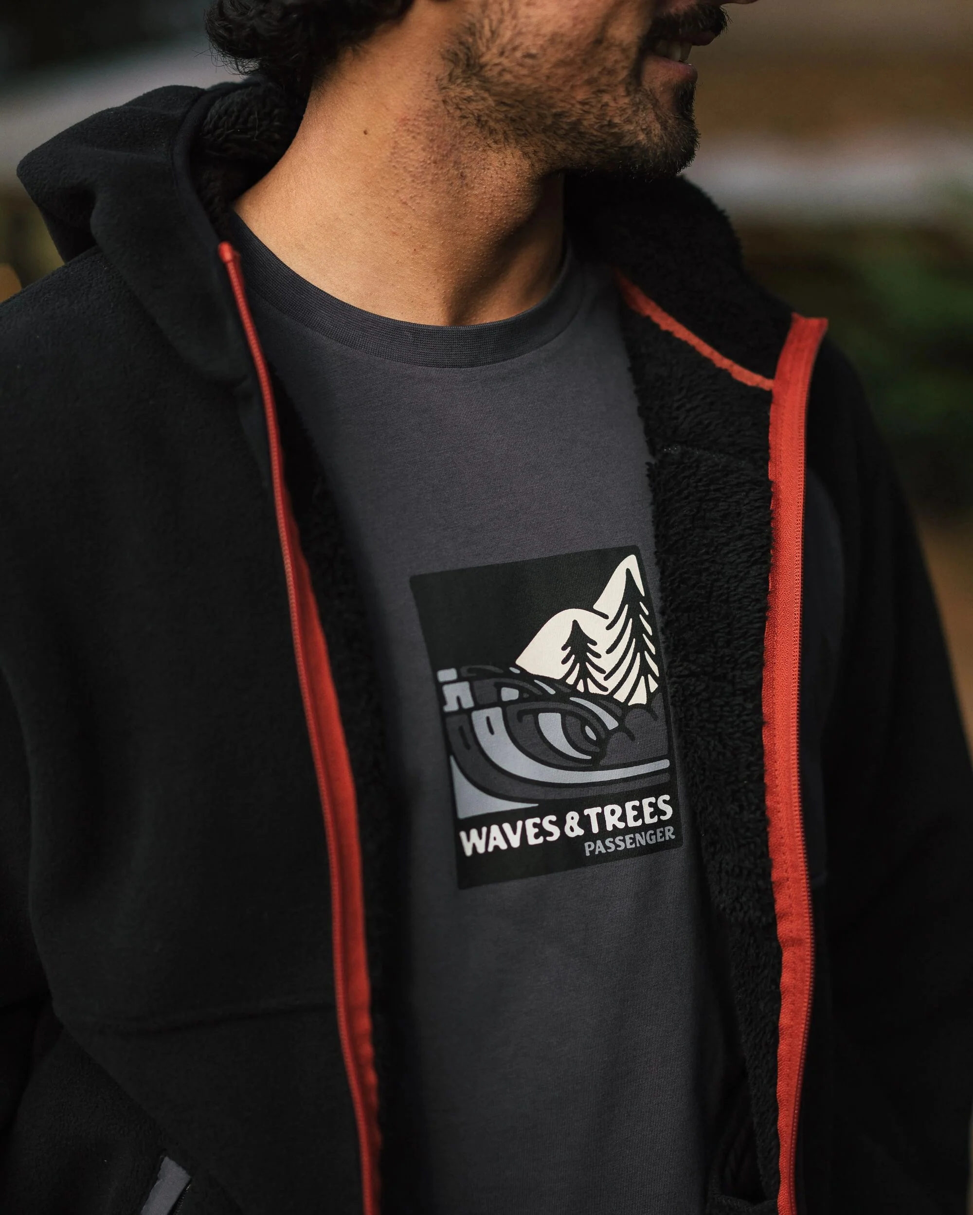 Loch Hooded Polar Fleece - Black - Image 5