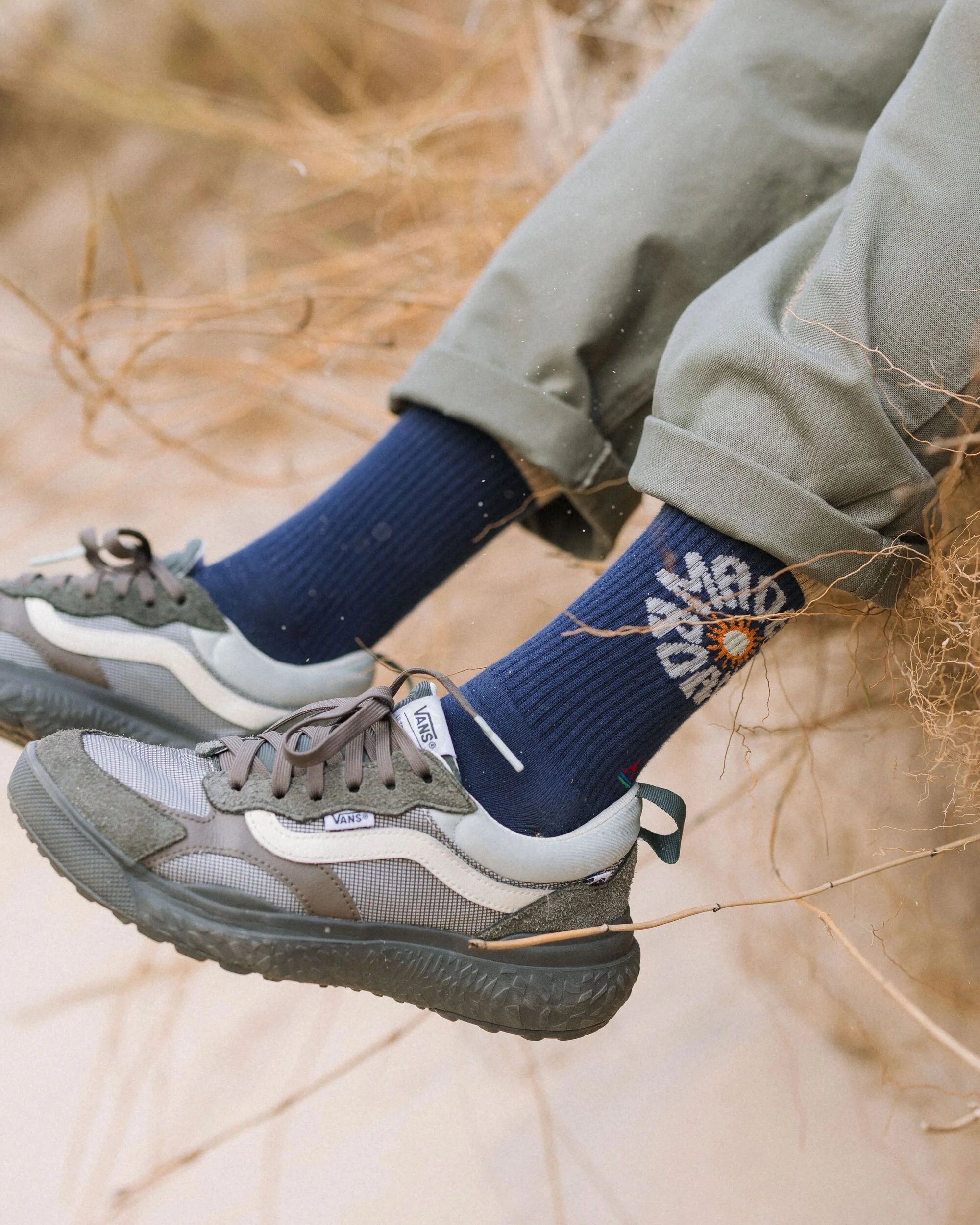 Made to Roam Graphic Crew Socks - Rich Navy - Image 3