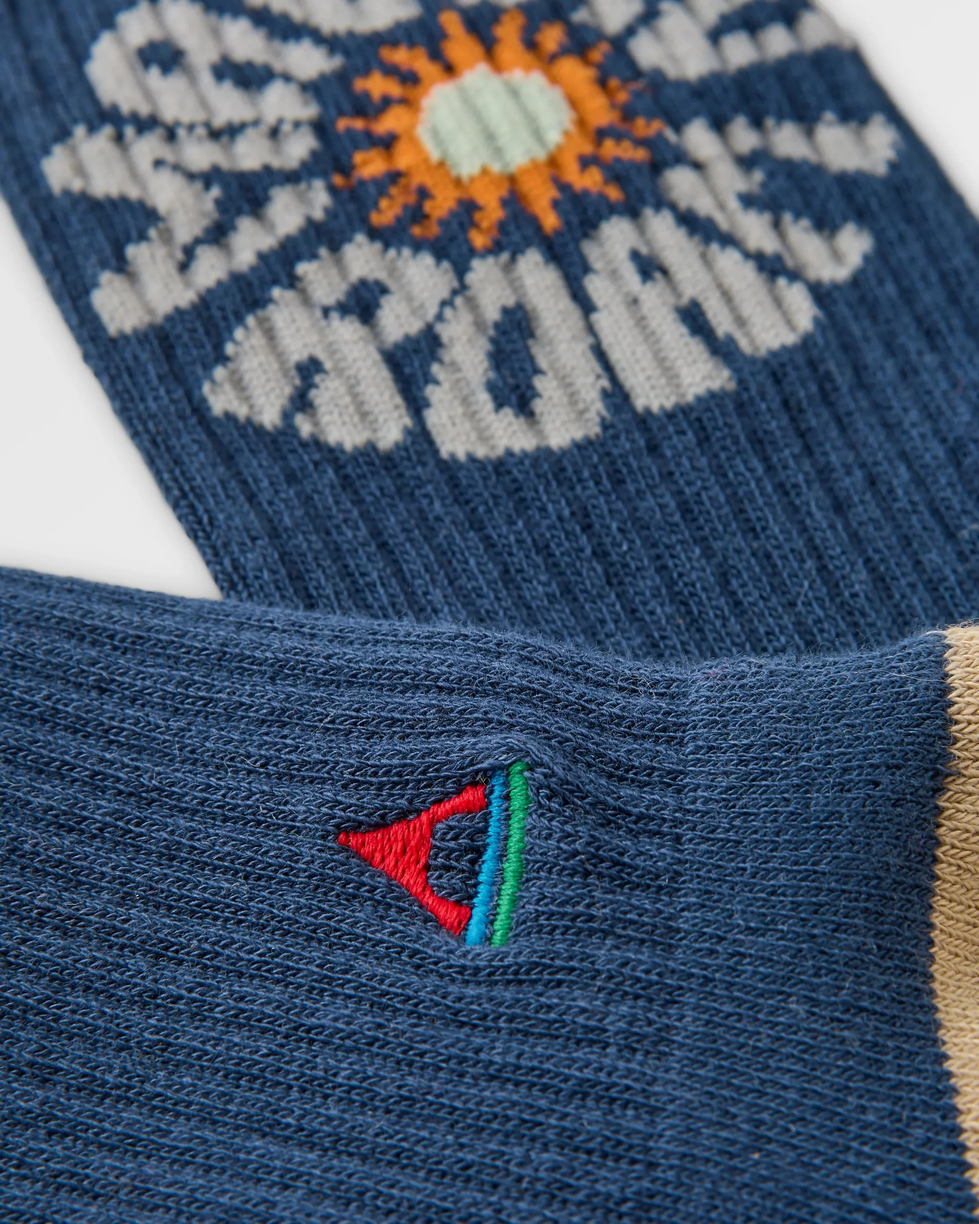 Made to Roam Graphic Crew Socks - Rich Navy - Image 7