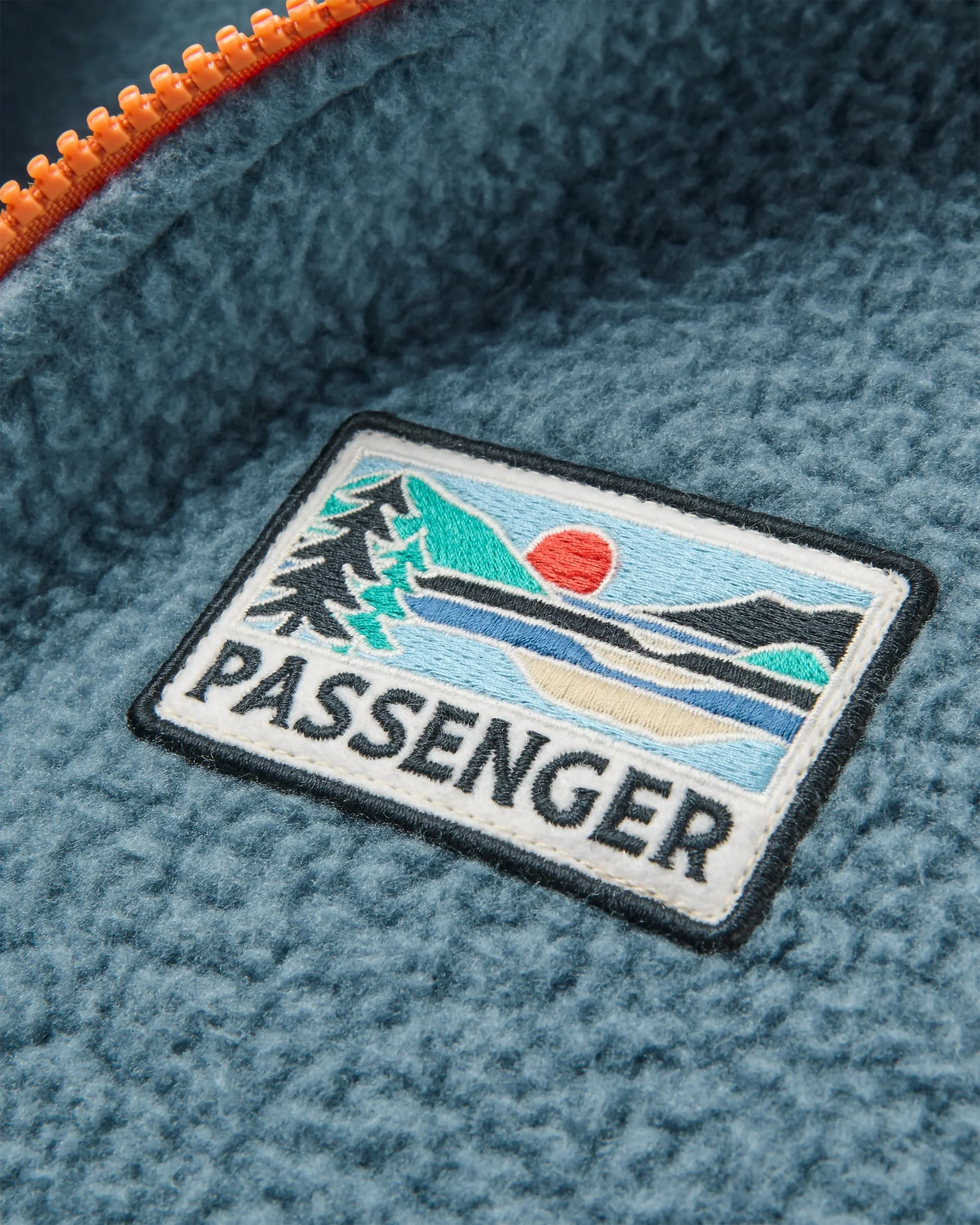 Maine 1/2 Zip Sherpa Fleece - Stormy Blue/Dark Denim - Image 2