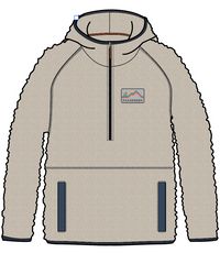 Maine Hooded Recycled Sherpa Fleece - Oatmeal - Image 8