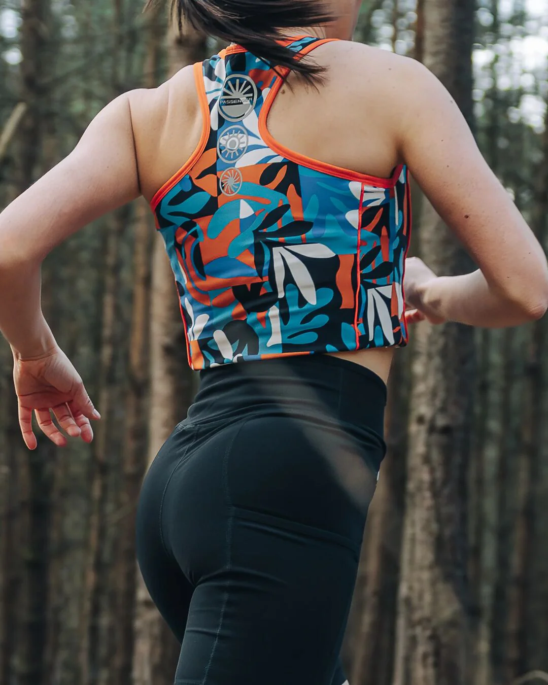 Mantra Active Crop Top - Mountain Foliage Blue - Image 4