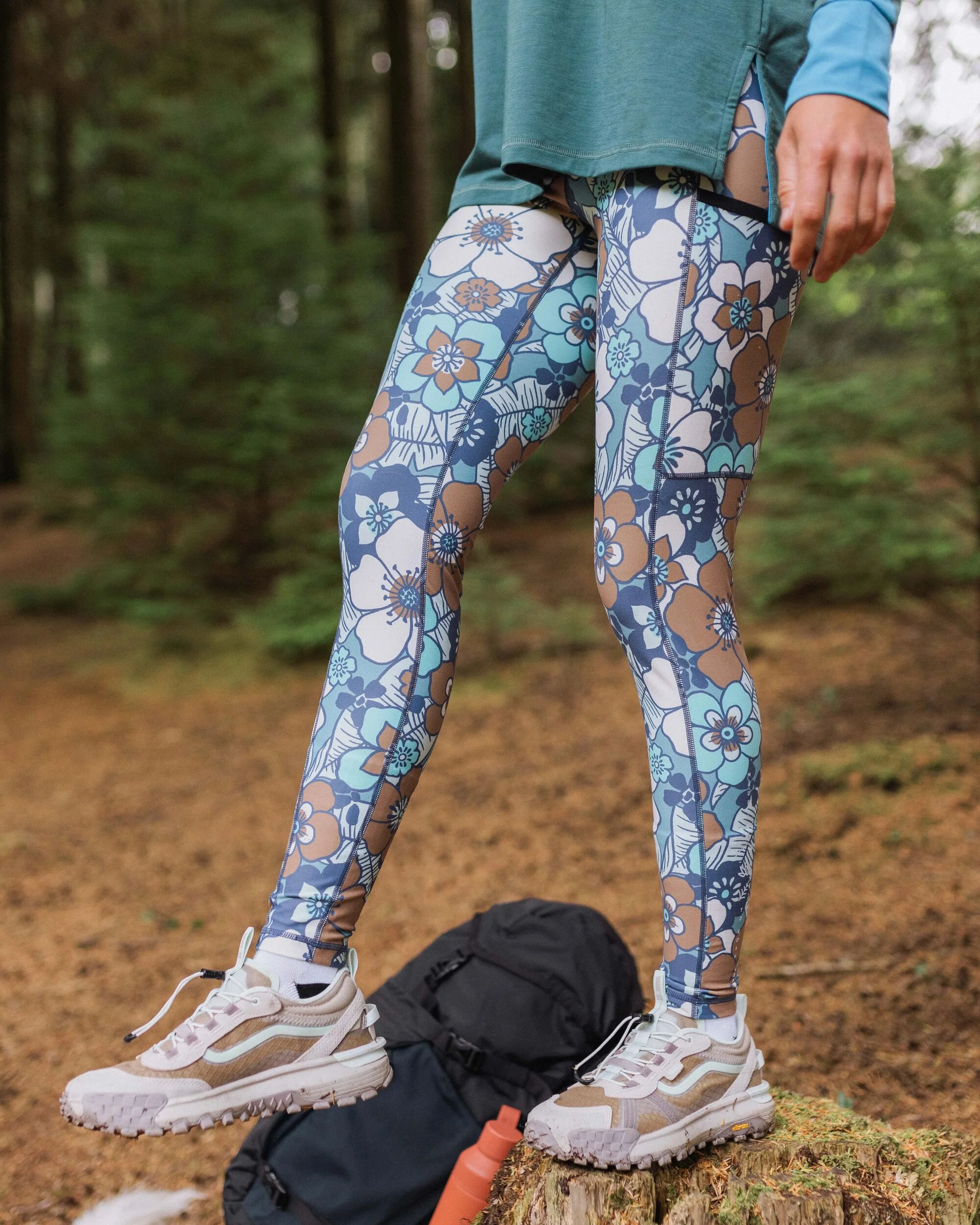 Mantra Active Legging - Vintage Floral Aqua