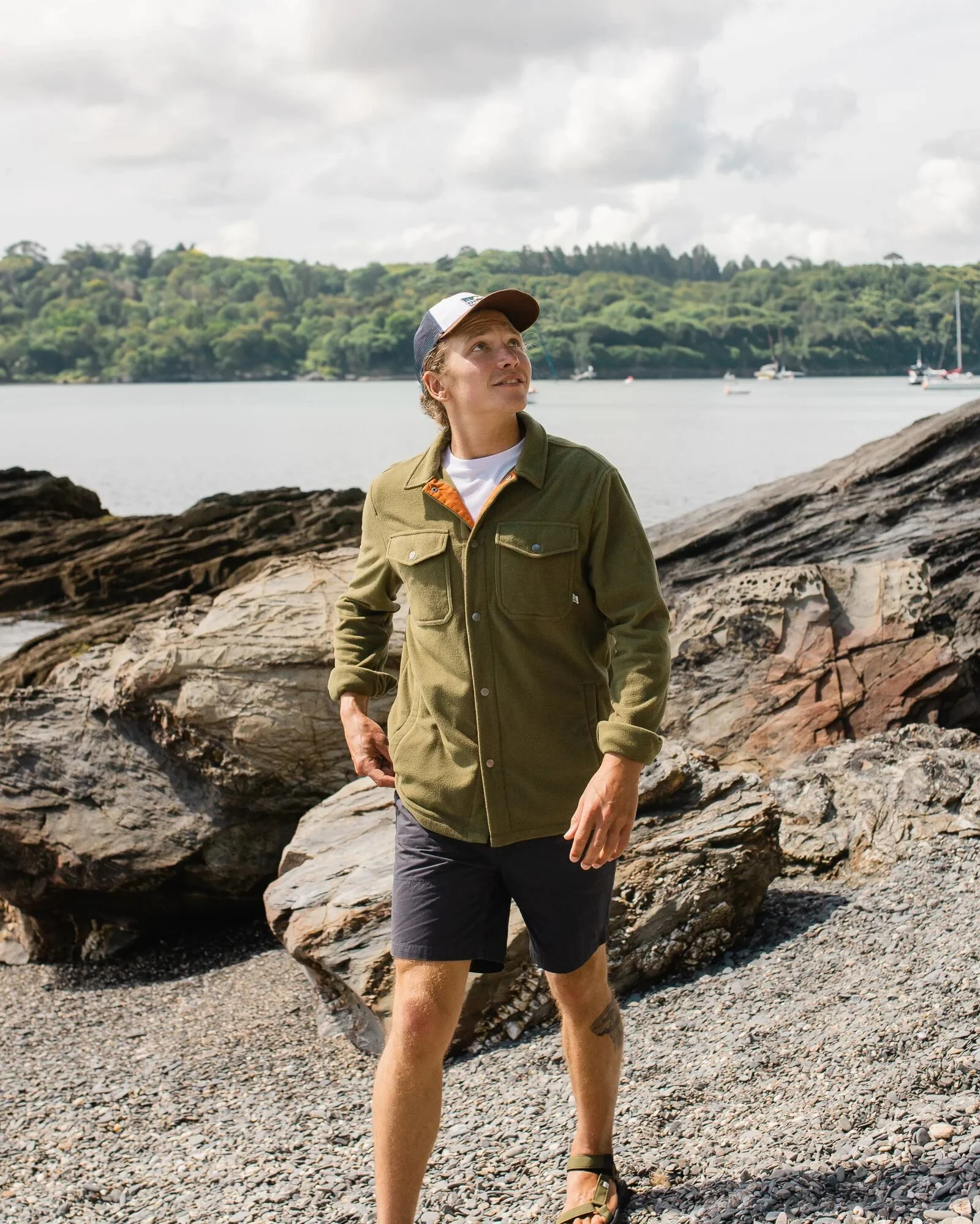 Maple Polar Fleece Shirt - Khaki - Image 4