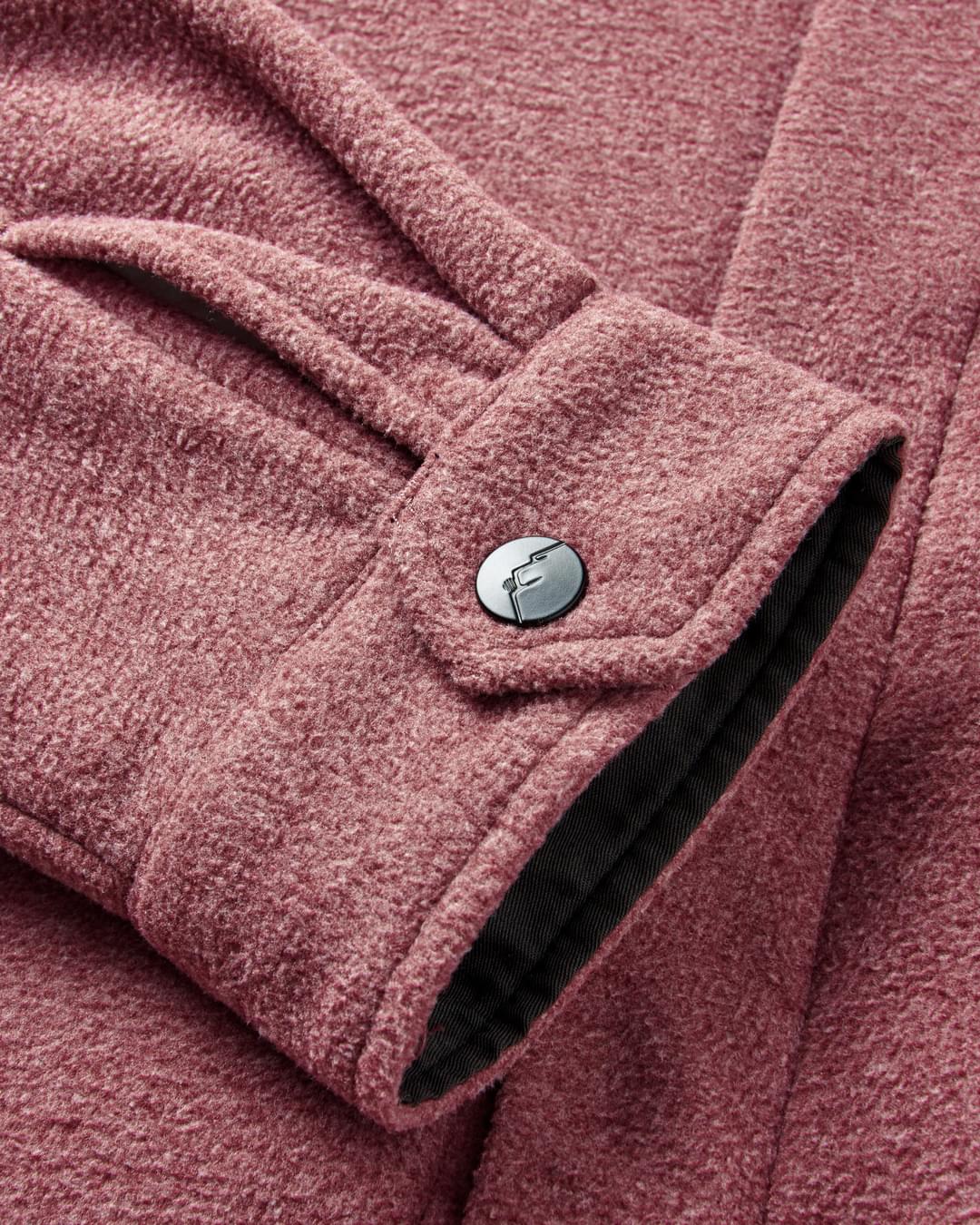 Maple Polar Fleece Shirt - Wine Marl - Image 5