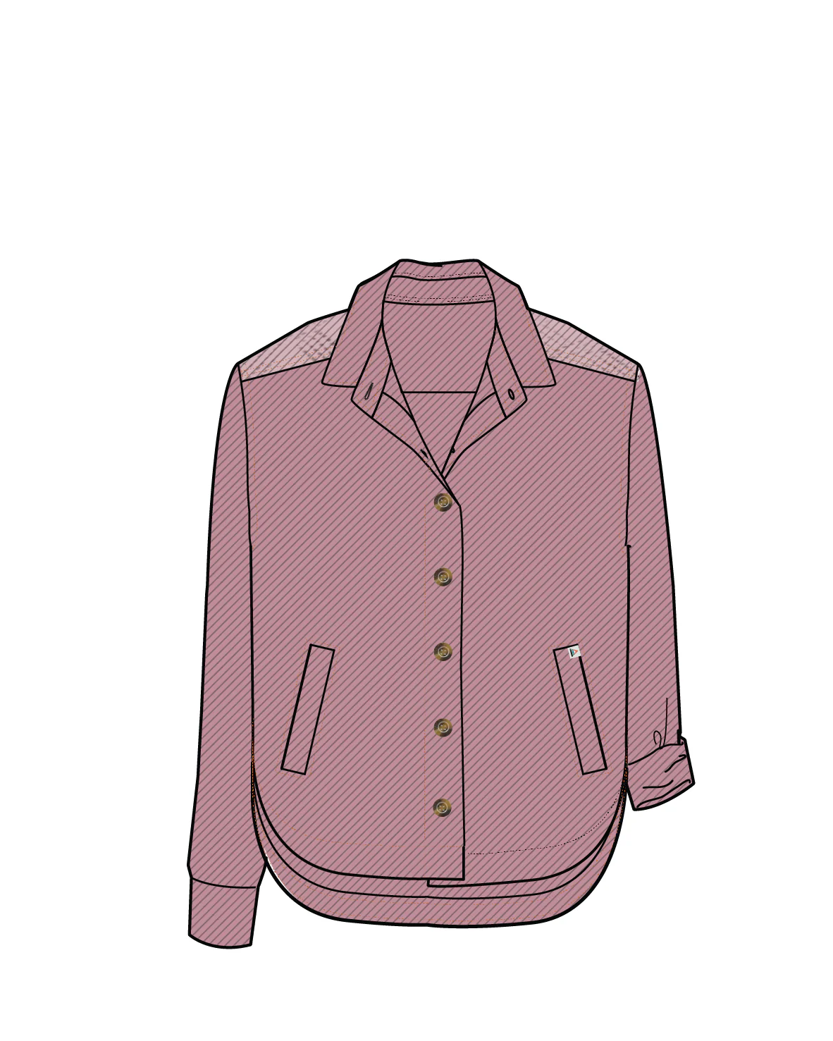 Maya Twill Overshirt - Pink Haze - Image 11