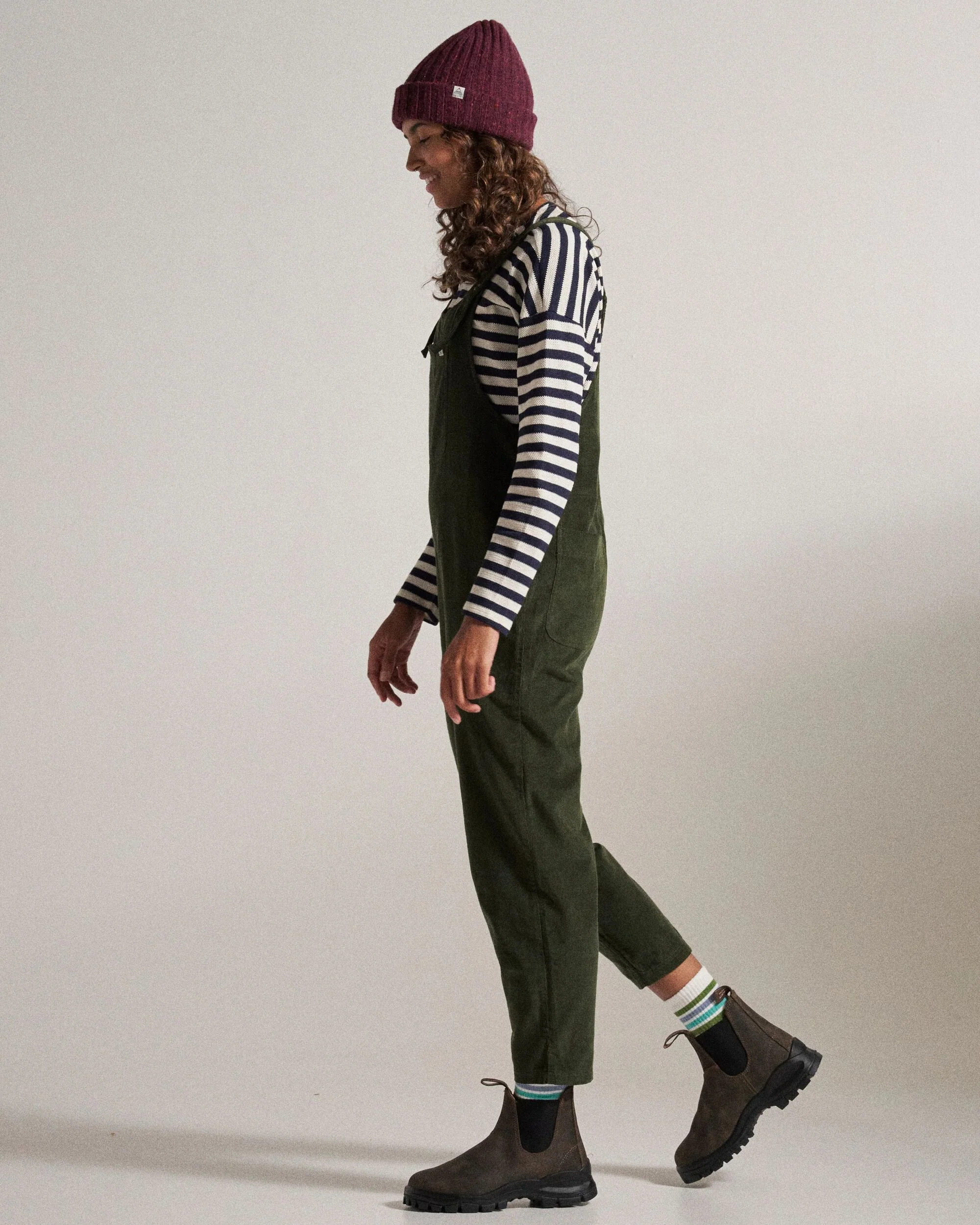 Meadows Organic Cotton Cord Dungarees - Fir Tree - Image 5