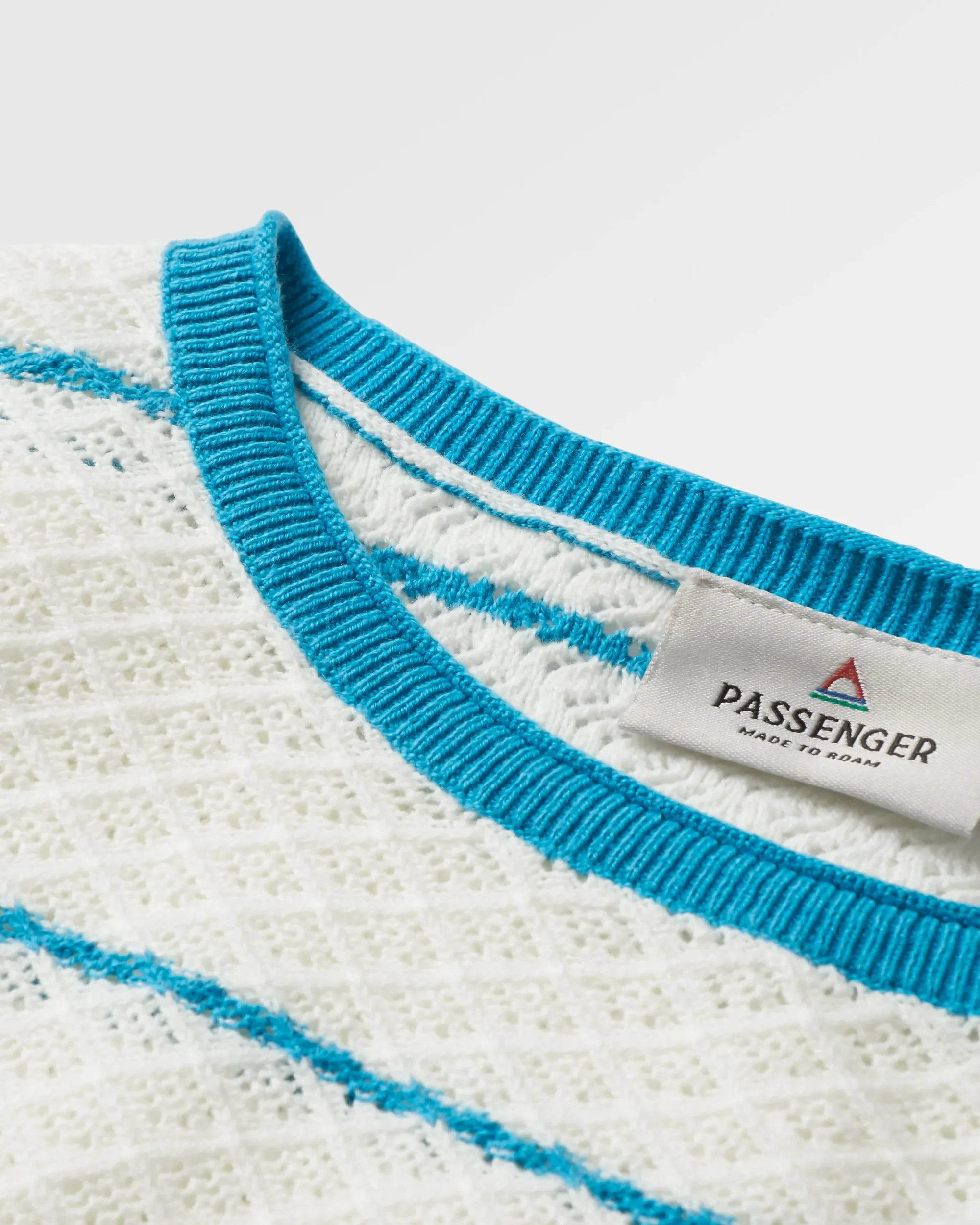 Migrate Organic Knitted Jumper - Blue Pool Stripe - Image 6