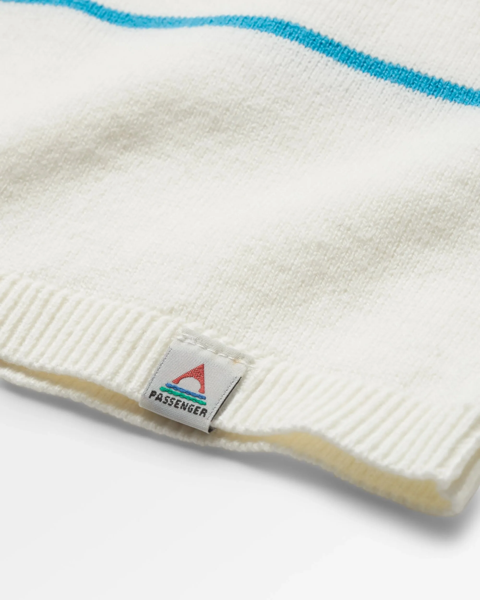 Migrate Organic Knitted Jumper - Blue Pool Stripe - Image 8