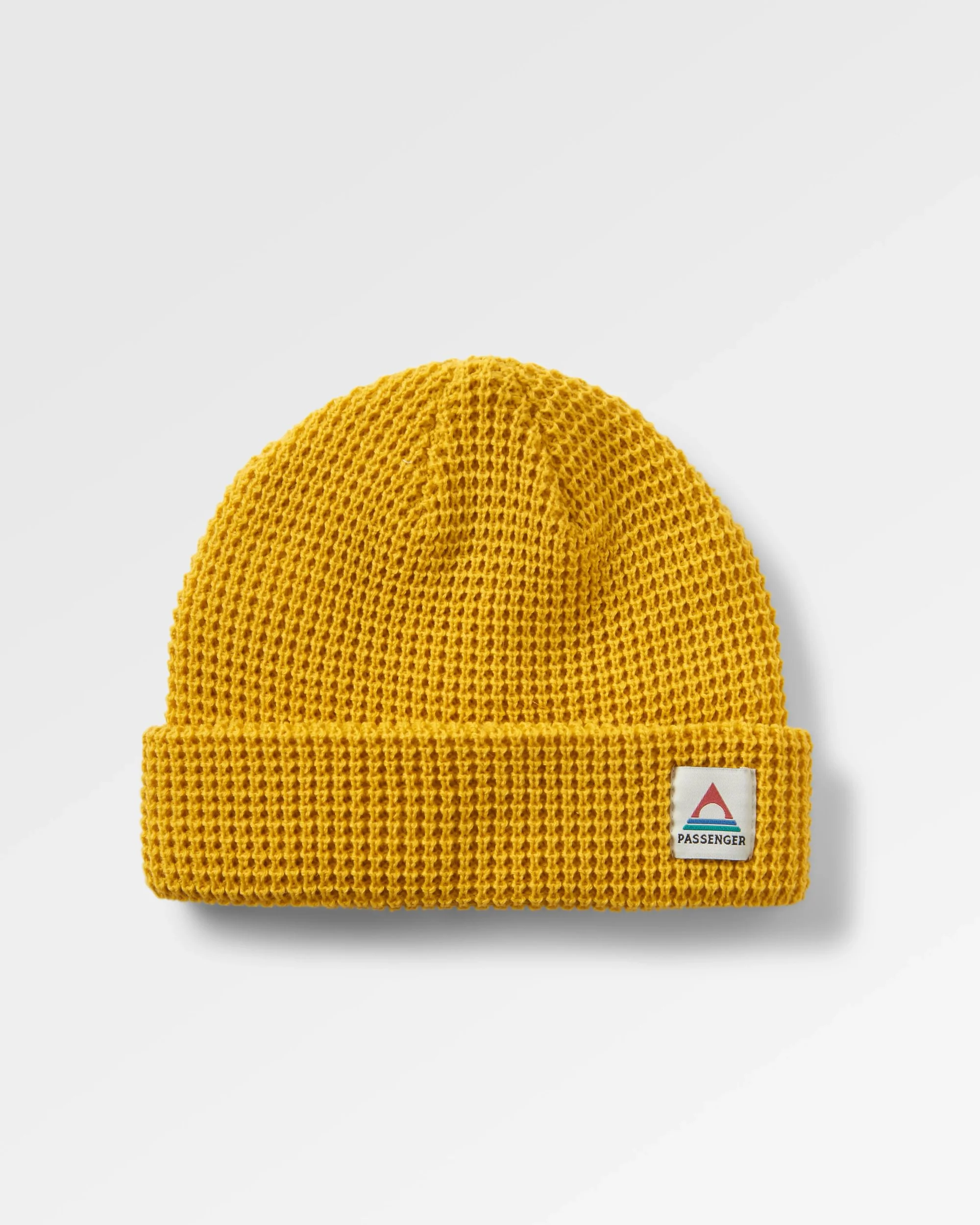 Moss Double Layer Waffle Beanie - Mustard Yellow