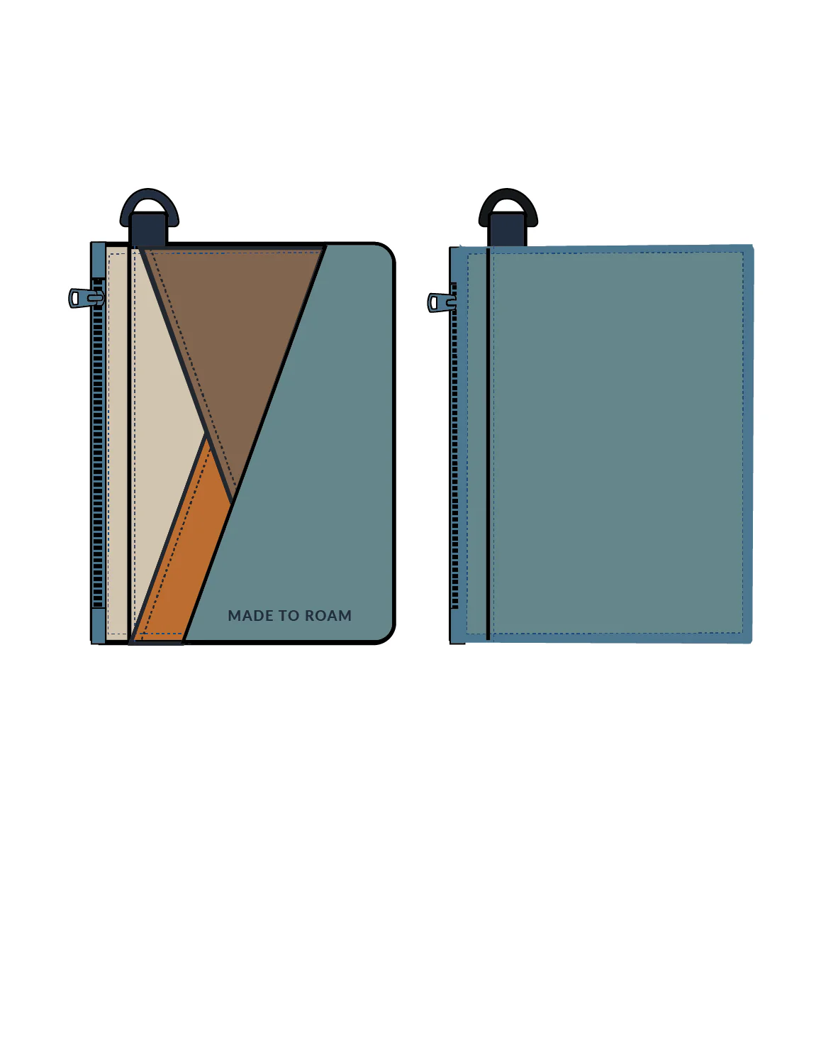 Mountain Card Holder - Arctic/Retro Orange - Image 7
