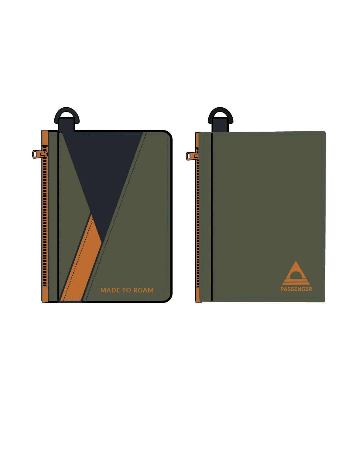 Mountain Card Holder - True Black/ Khaki - Image 7