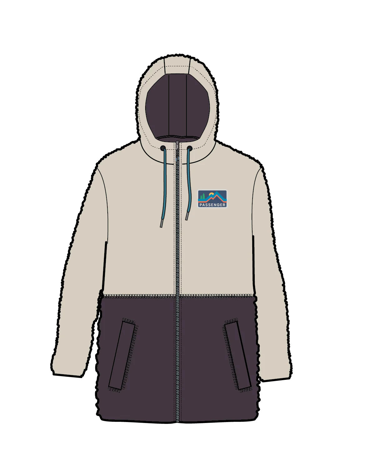 Nestling Polar-Lined Sherpa Fleece - Deep Plum - Image 7