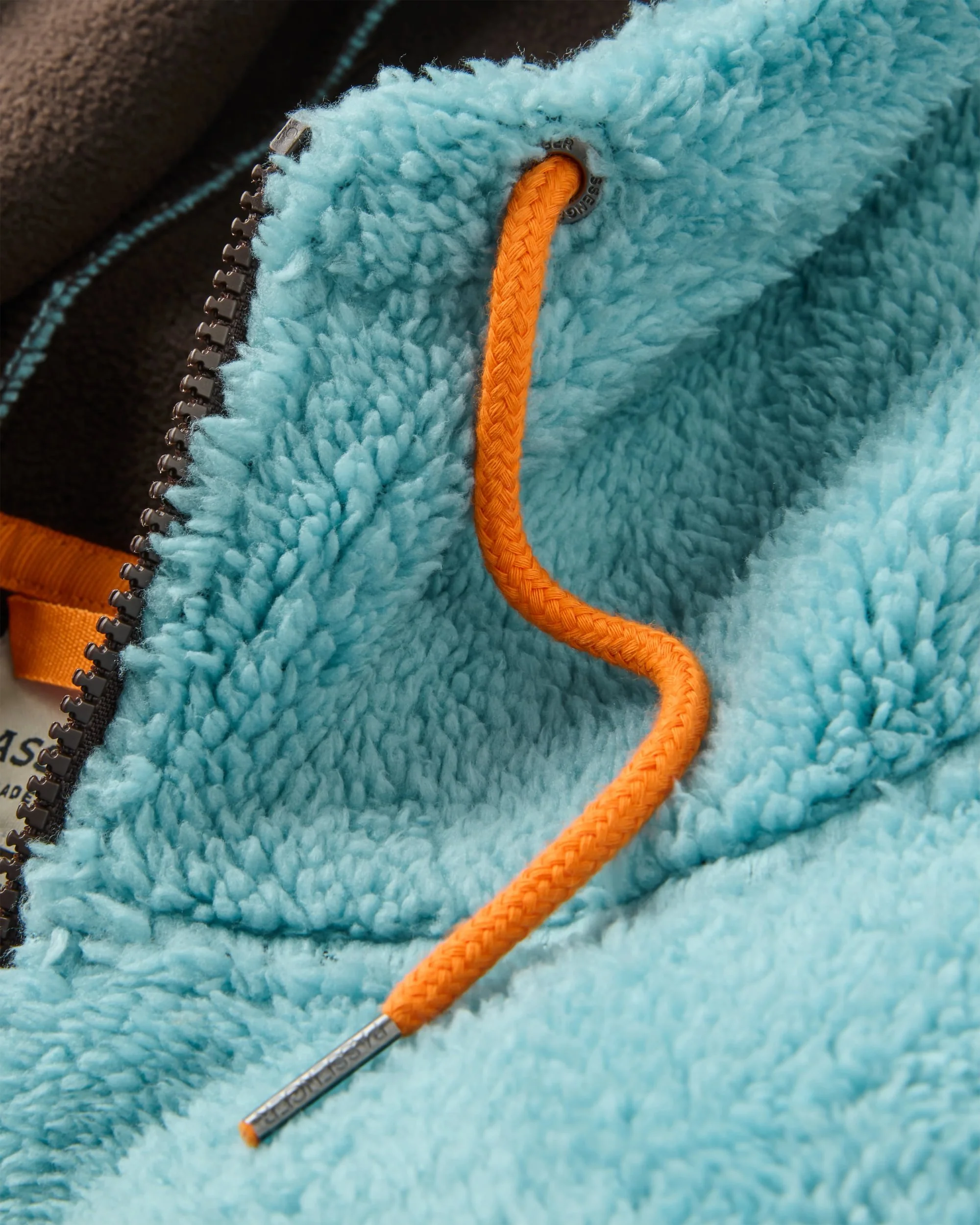 Nestling Polar-Lined Sherpa Fleece - Retro Blue/Espresso - Image 3