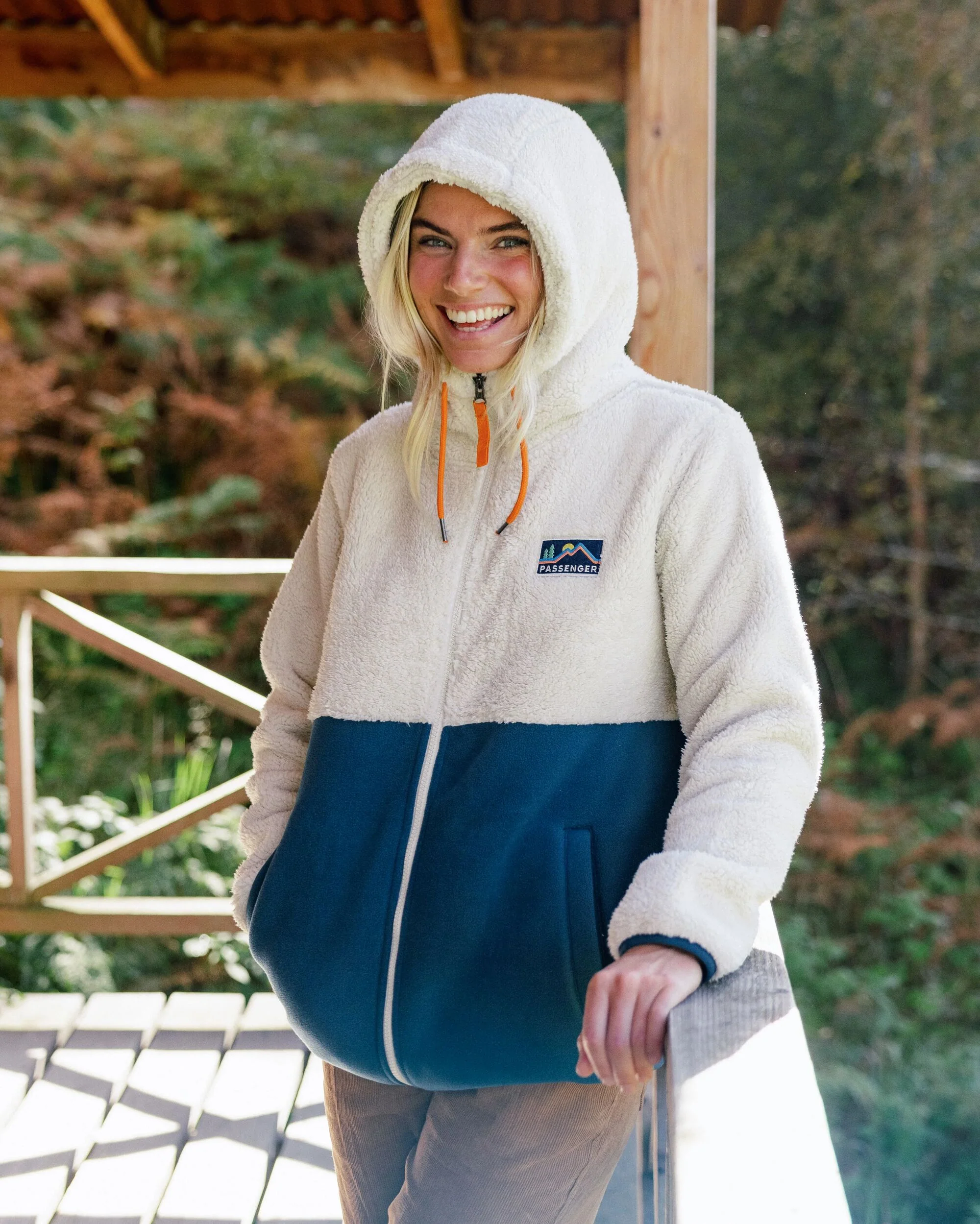 Nestling Polar-Lined Sherpa Fleece - Tidal Blue - Image 4