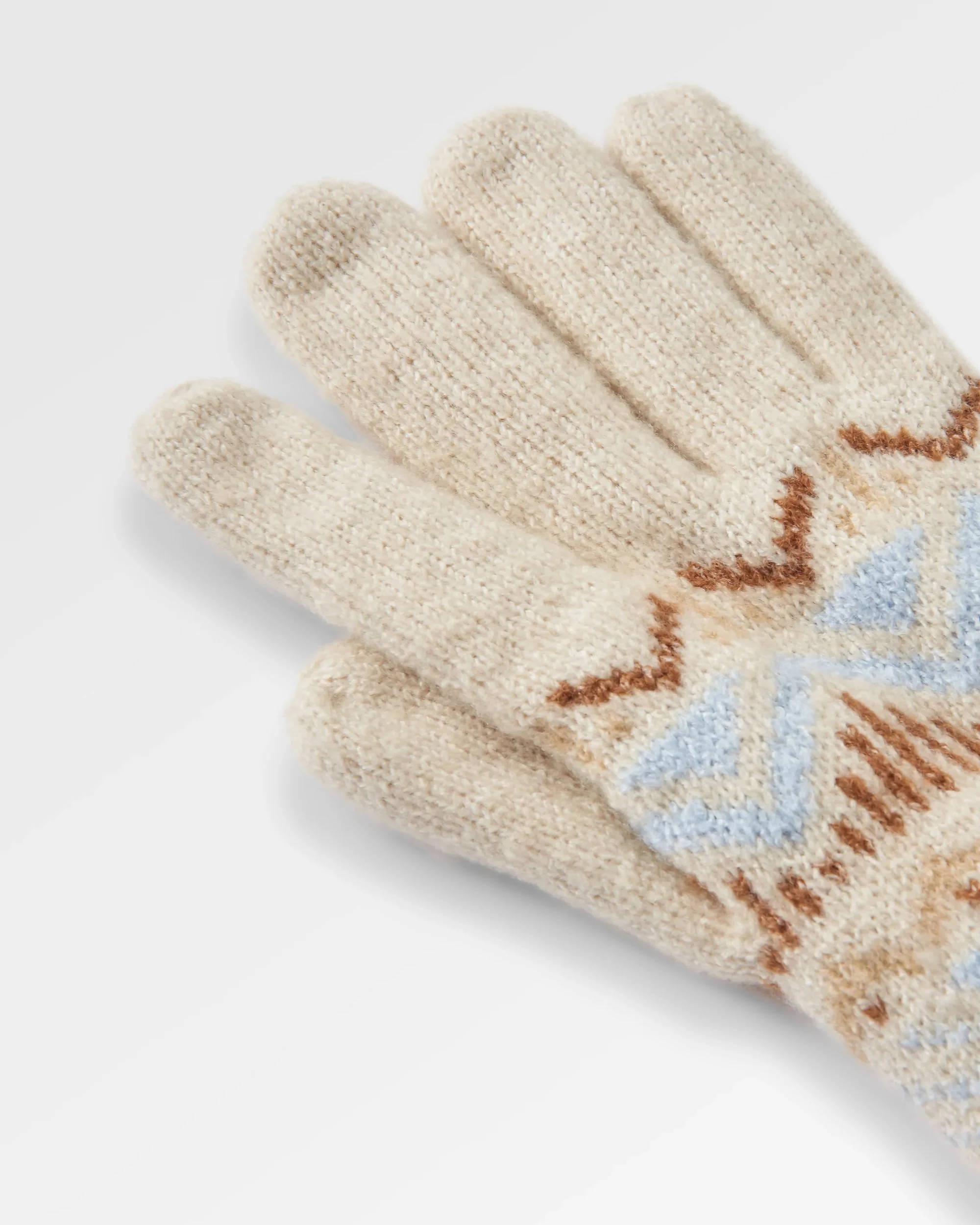 Nettle Knitted Gloves - Birch - Image 4