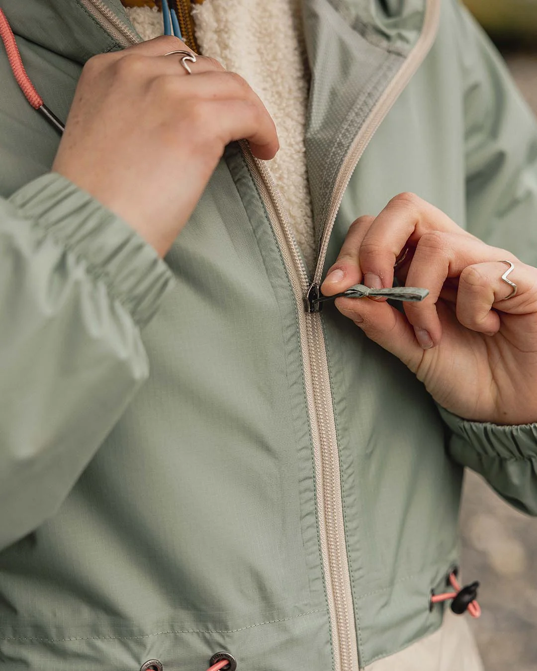 Nimbin Full Zip Water Resistant Jacket - Pistachio - Image 8