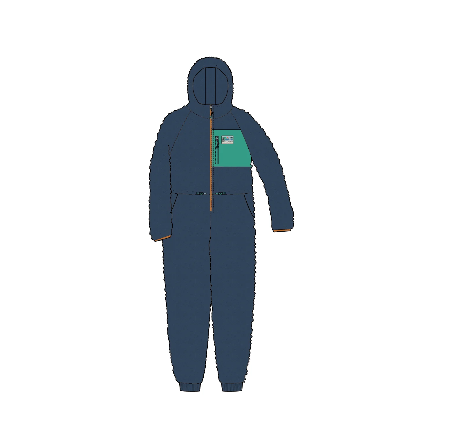 North Coast Sherpa All-In-One - Dark Denim - Image 12