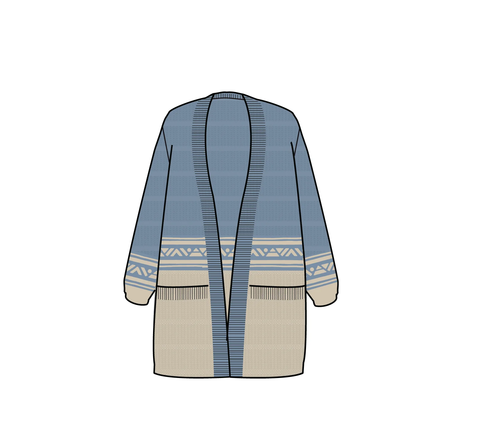 Nurture Organic Cotton Cardigan - Faded Denim - Image 8