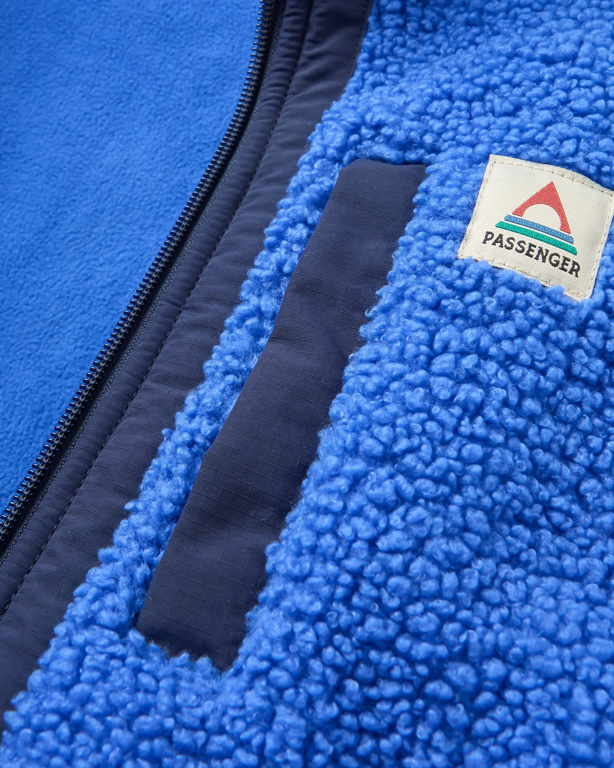 Oak Teddy Long Line Fleece - Electric Blue - Image 5
