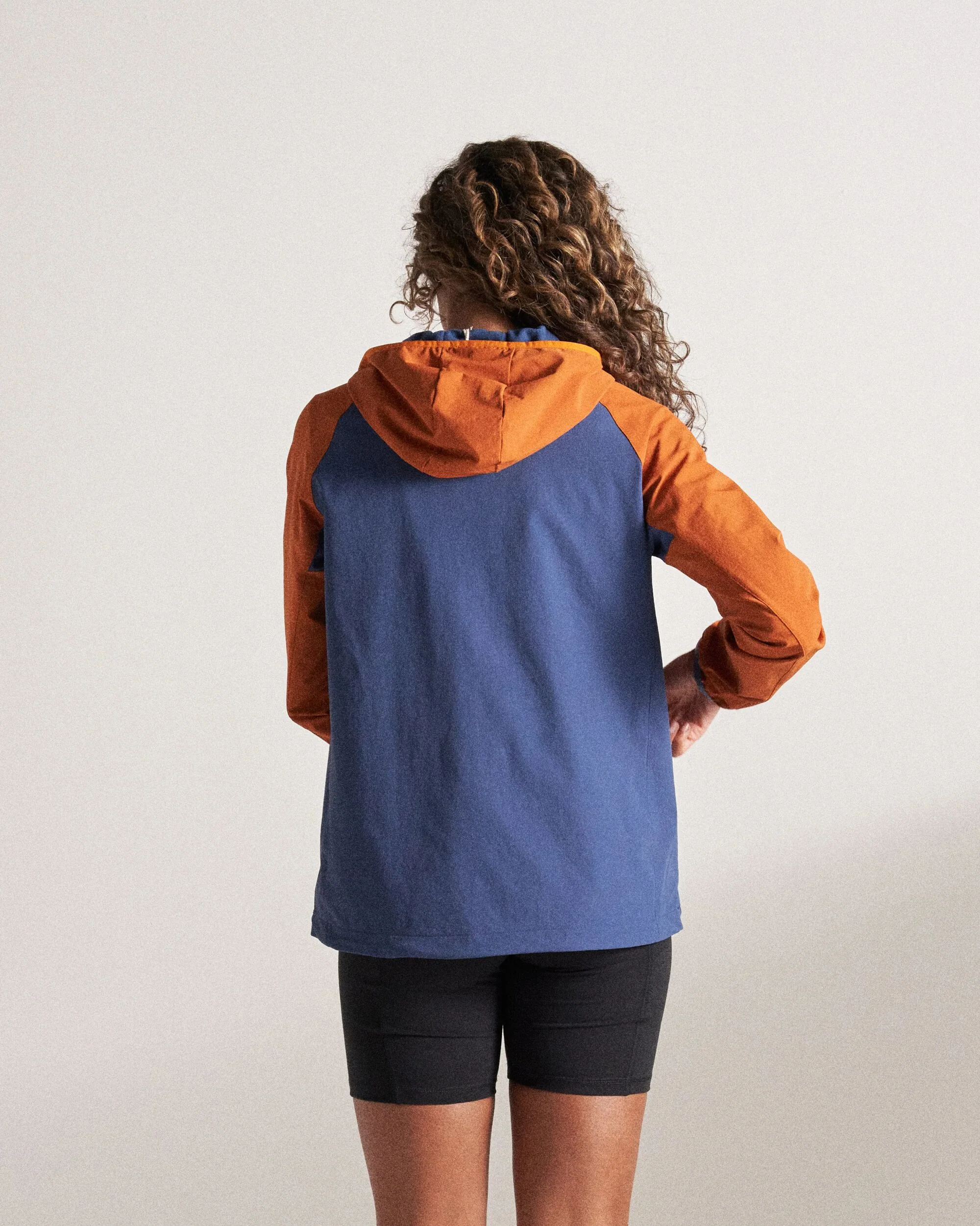 Ocean Light Softshell Anorak - Dark Denim/Sunset Orange - Image 3