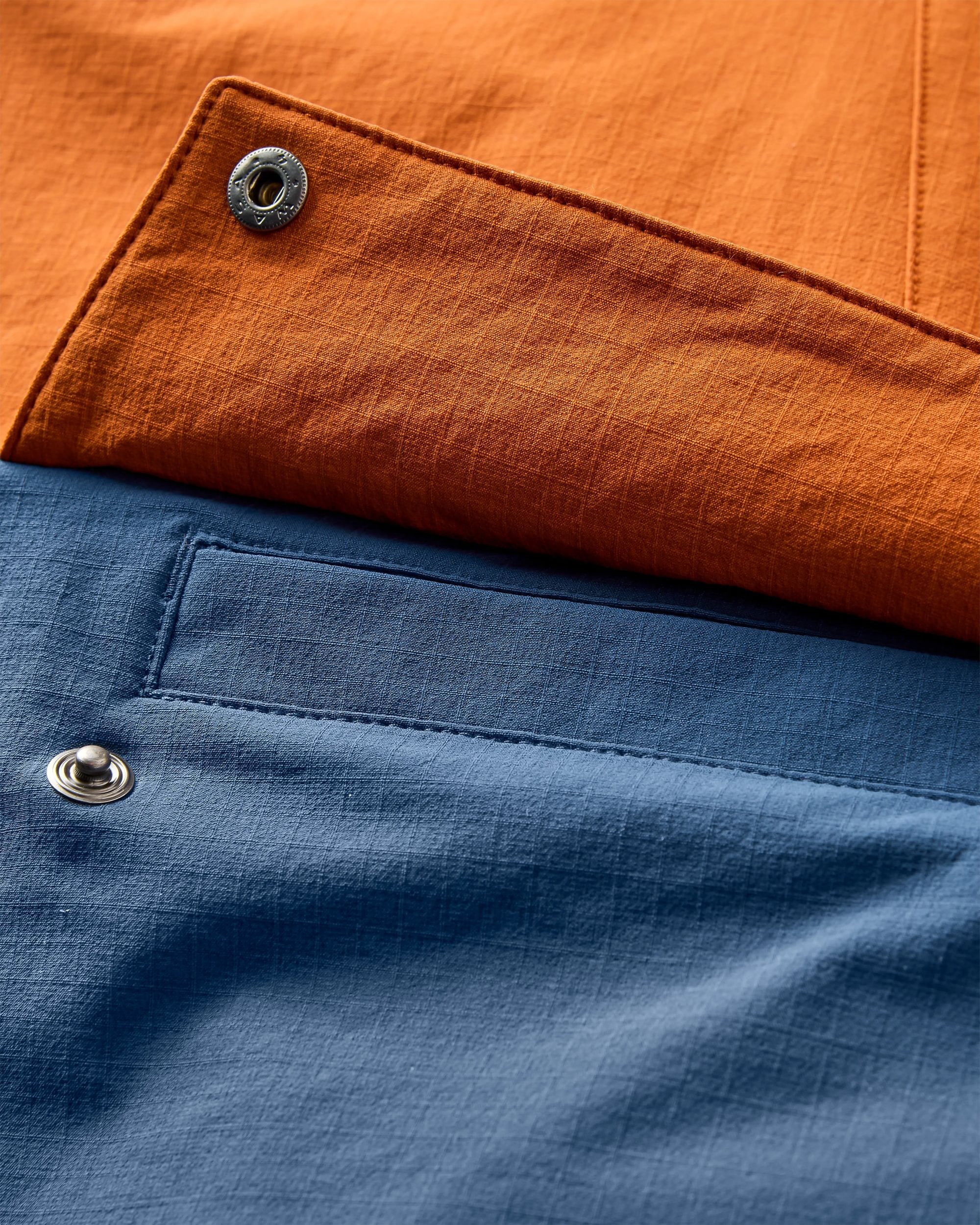 Ocean Light Softshell Anorak - Dark Denim/Sunset Orange - Image 7