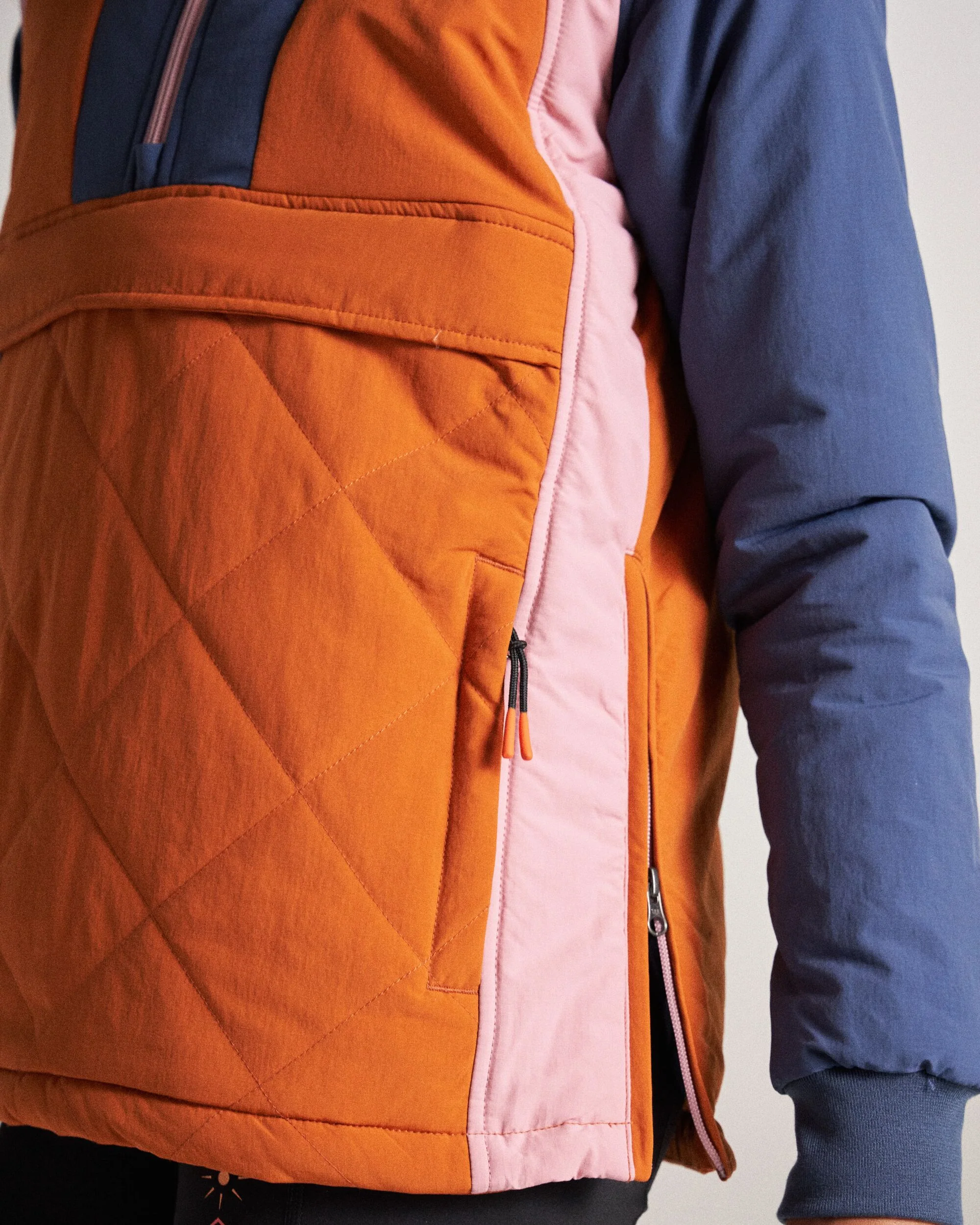 Ocean Insulated Anorak - Dark Denim/Sunset Orange - Image 8