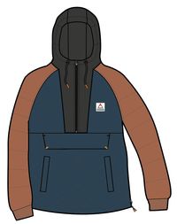 Oceanic Insulated Anorak - Tidal Blue/Burnt Orange - Image 14