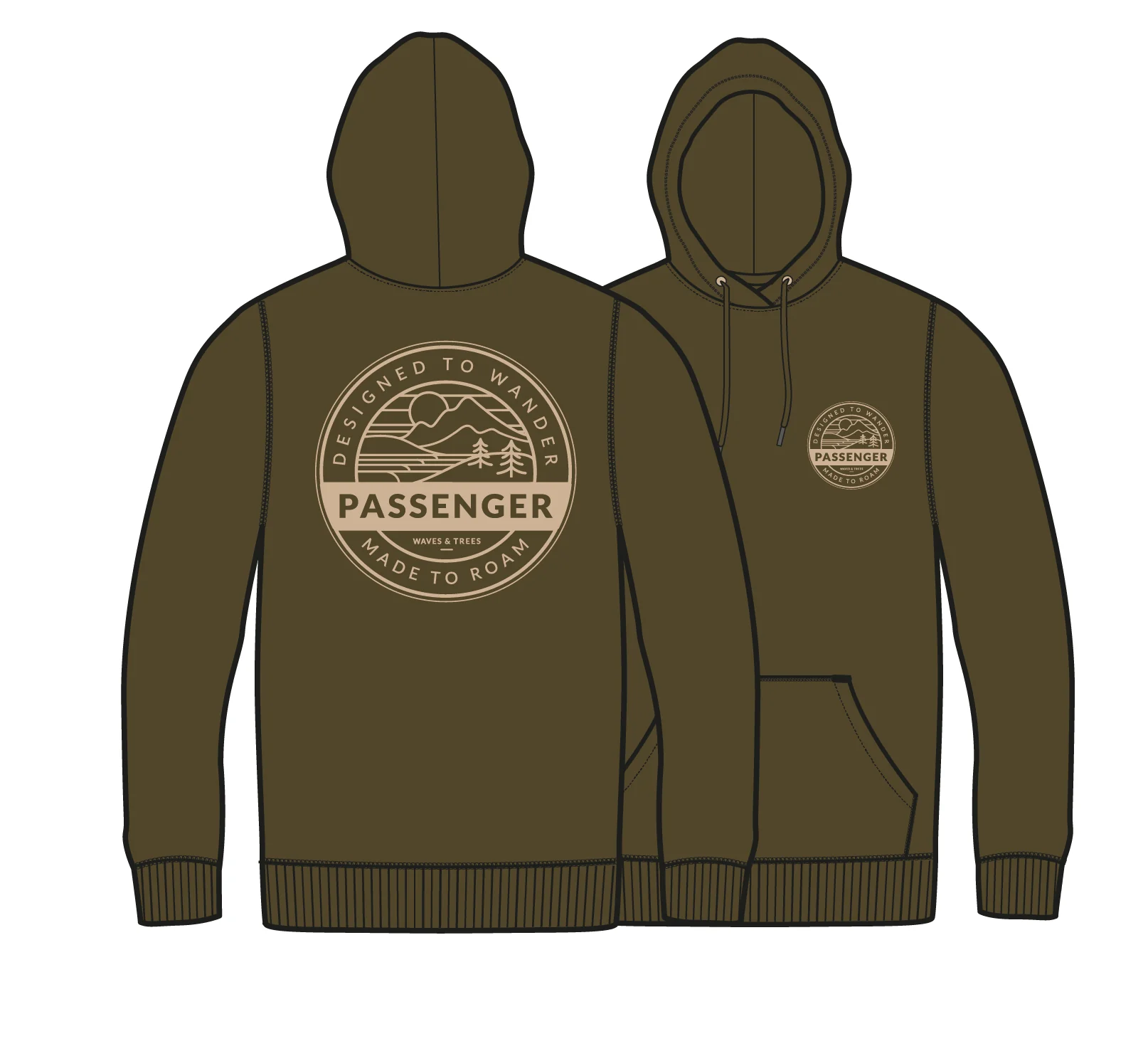 Odyssey Hoodie - Dark Olive - Image 7
