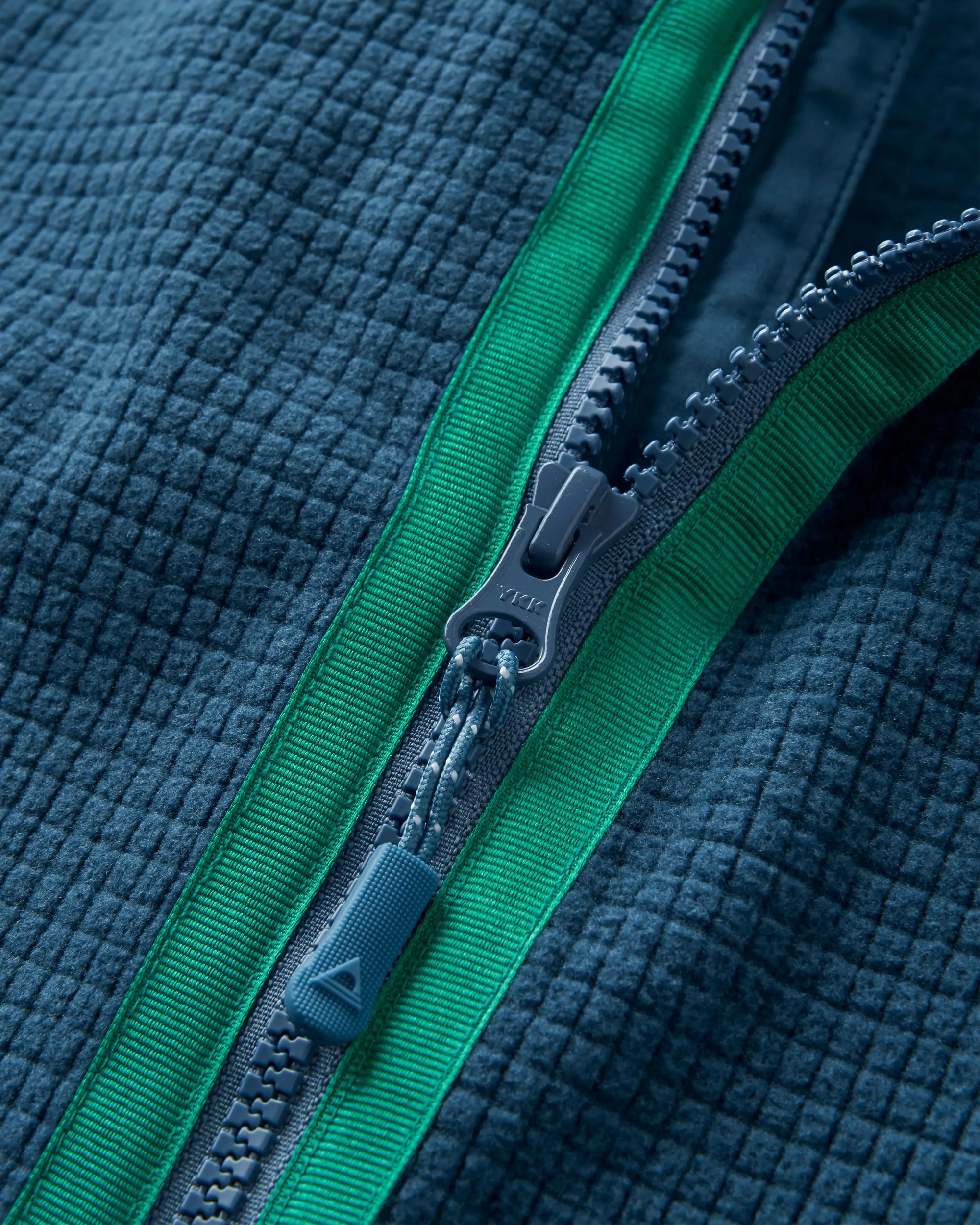 Off Trail Grid Polar Fleece - Pistachio/Dark Denim - Image 8