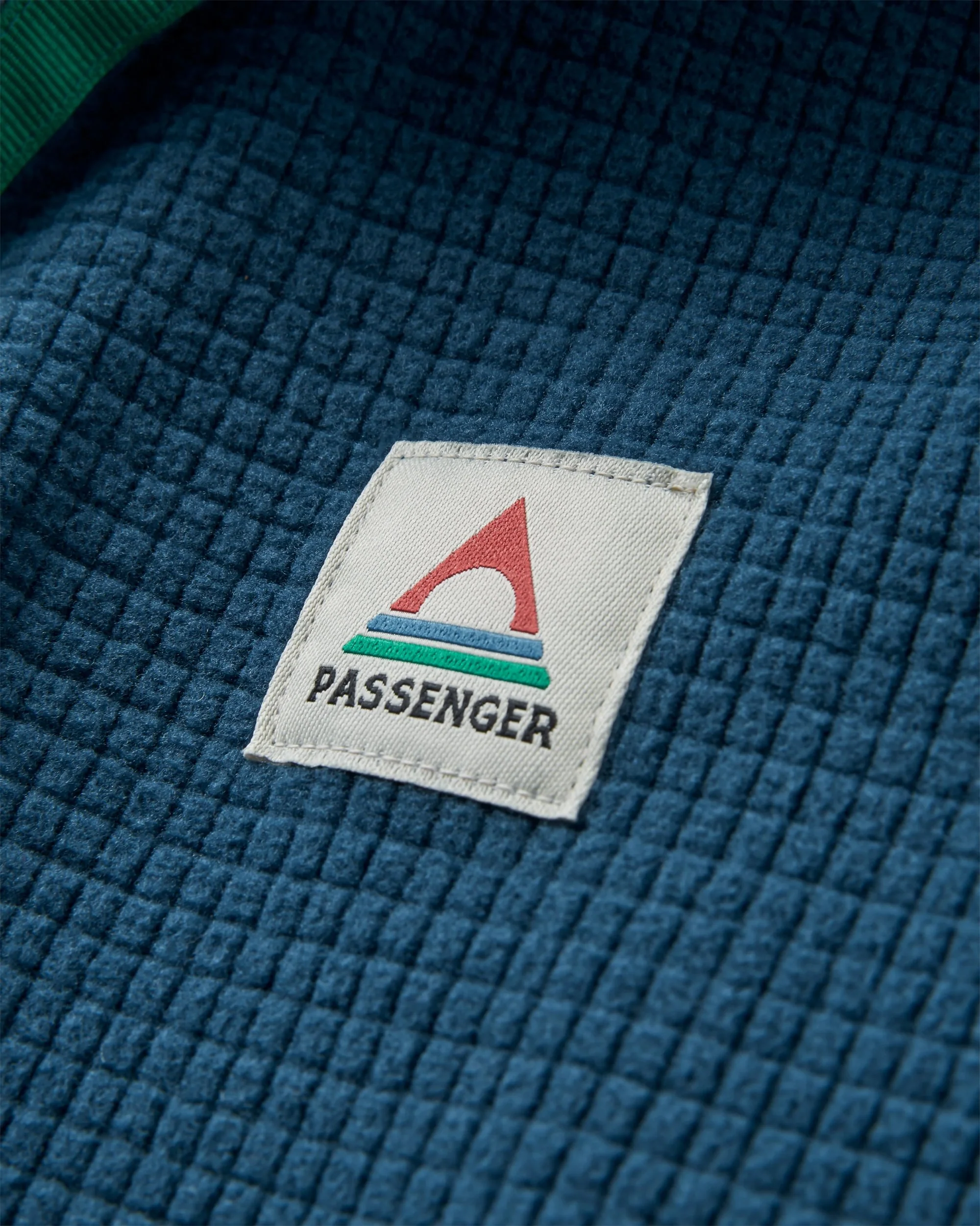 Off Trail Grid Polar Fleece - Pistachio/Dark Denim - Image 9