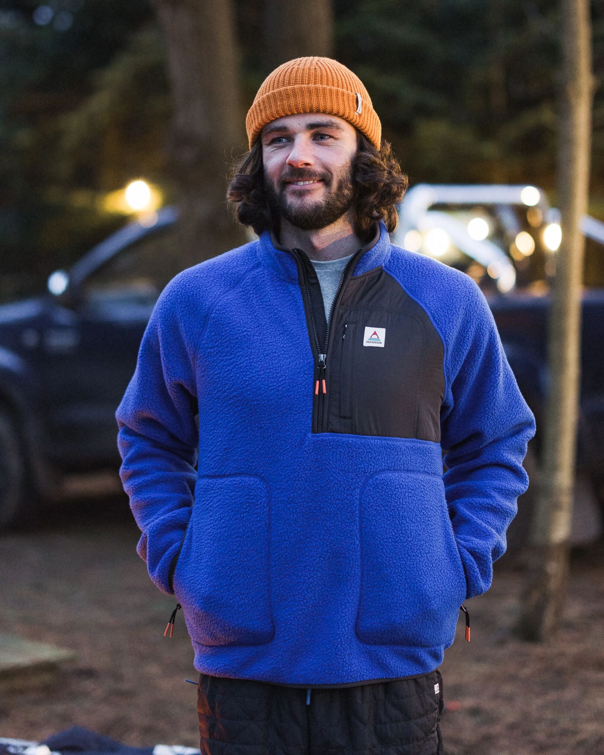 Offgrid 1/2 Zip Sherpa Fleece - Azure Blue - Image 3