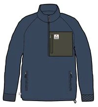 Offgrid 1/4 Zip Sweatshirt - Dark Denim - Image 8