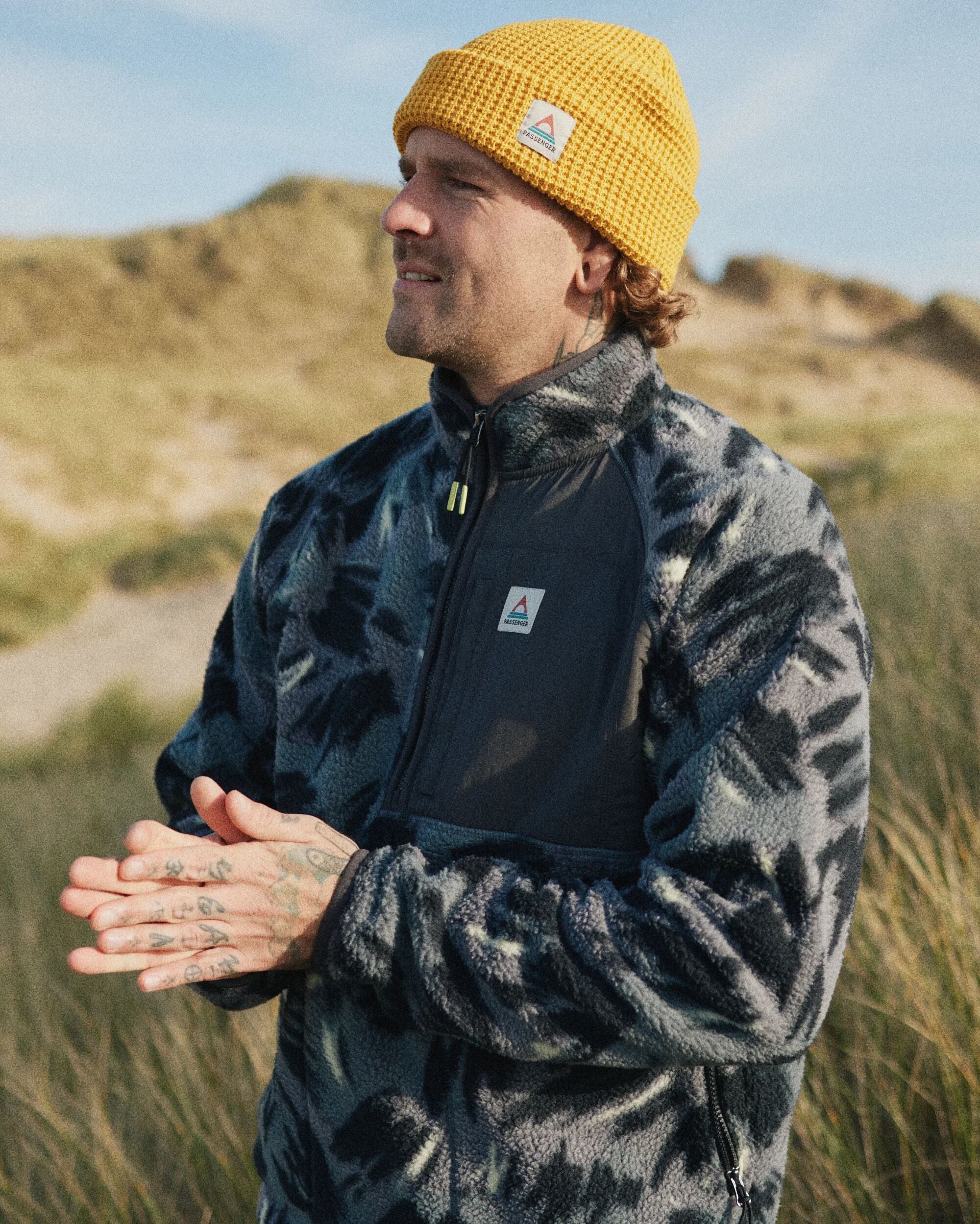 Offgrid 1/2 Zip Sherpa Fleece - Abstract Mountain Charcoal - Image 3