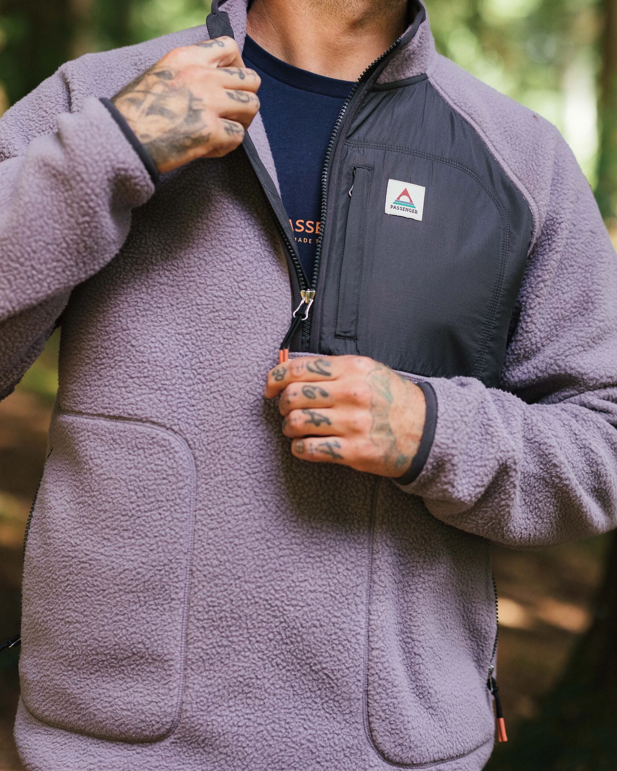 Offgrid 1/2 Zip Sherpa Fleece - Dusty Lilac - Image 4