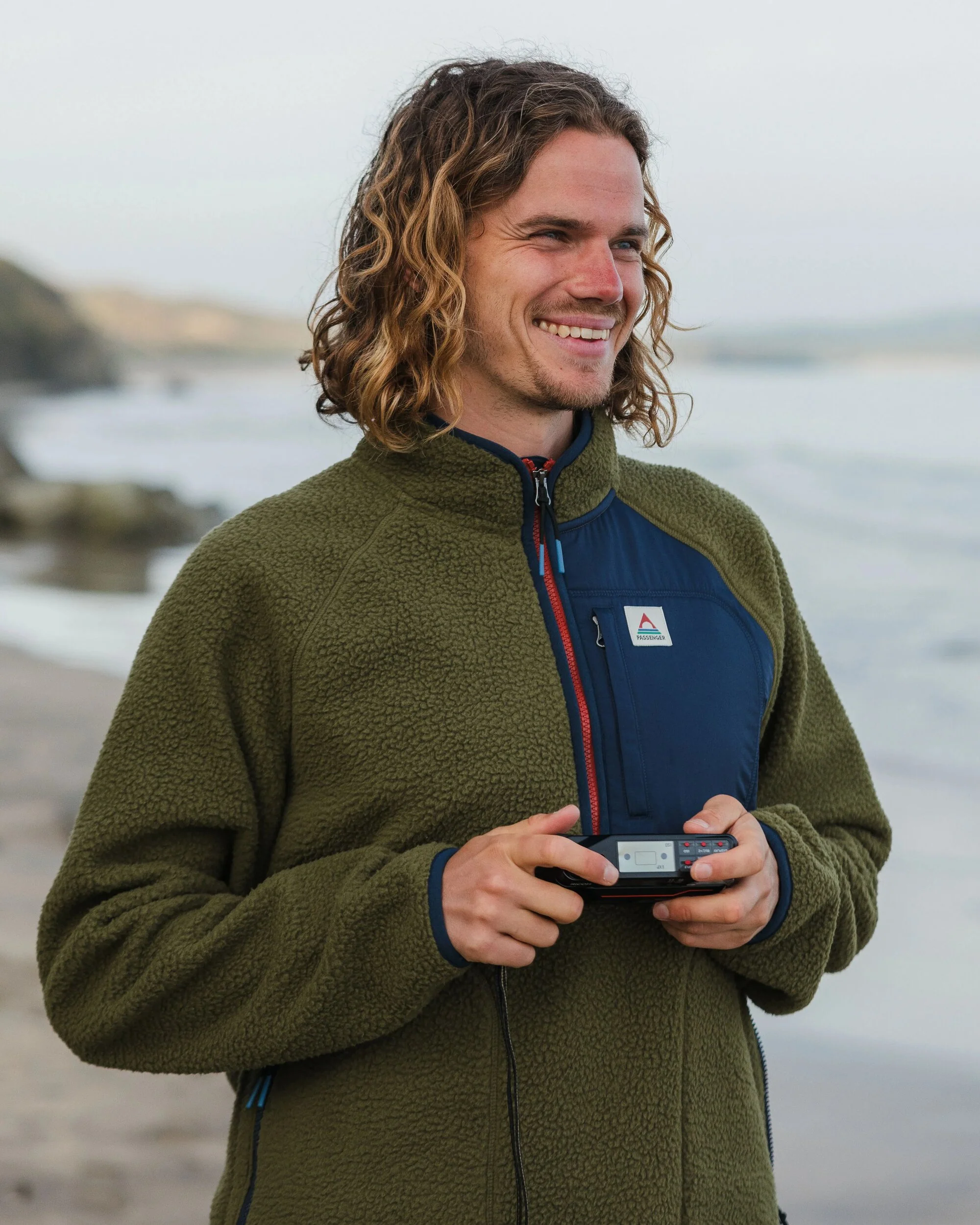 Offgrid 1/2 Zip Sherpa Fleece - Khaki - Image 5