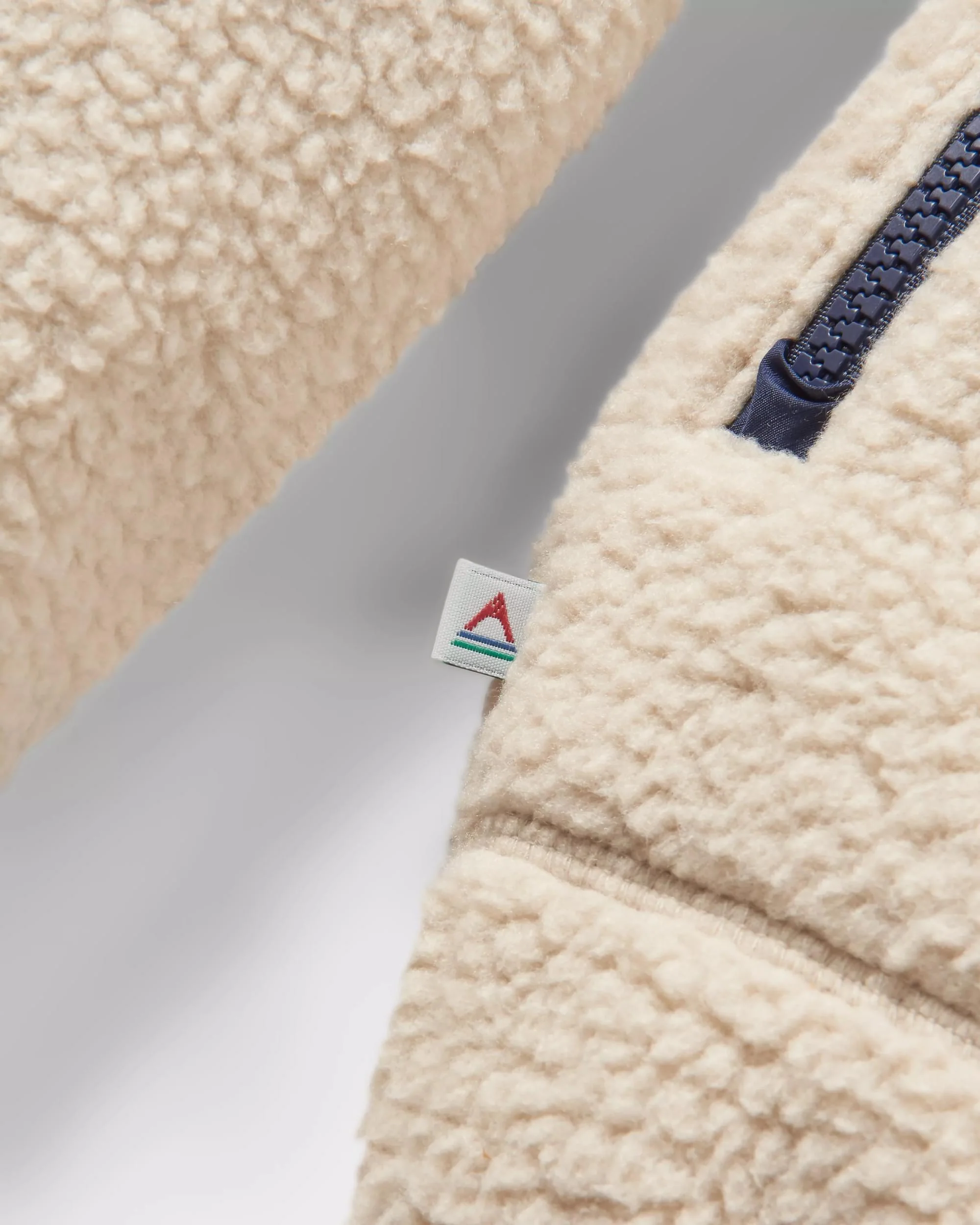 Offgrid 1/2 Zip Sherpa Fleece - Oatmeal/Navy - Image 9