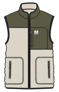 Offgrid Sherpa Fleece Vest - Oatmeal/Khaki - Image 10