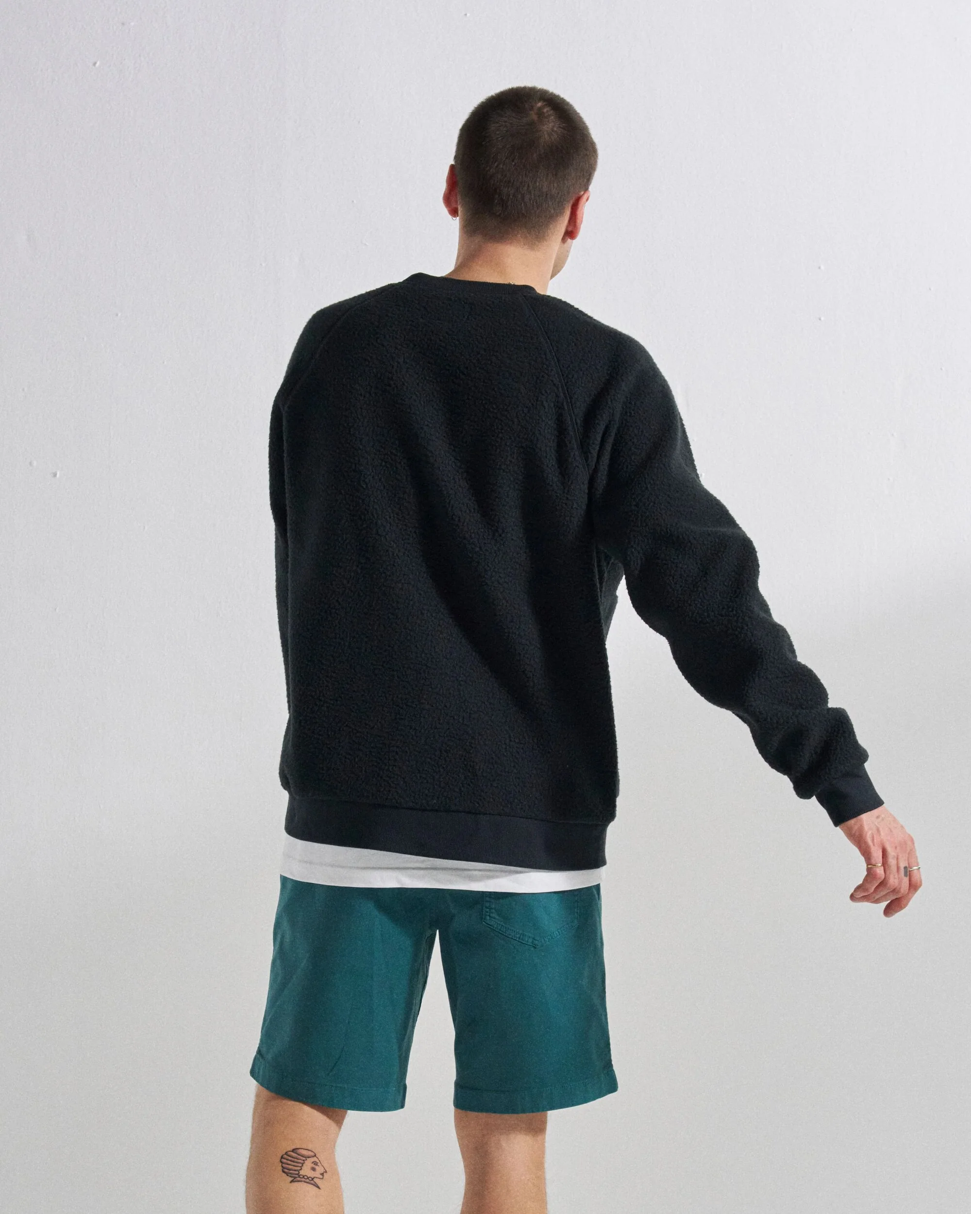 Offgrid Sherpa Crew Fleece - Black - Image 6