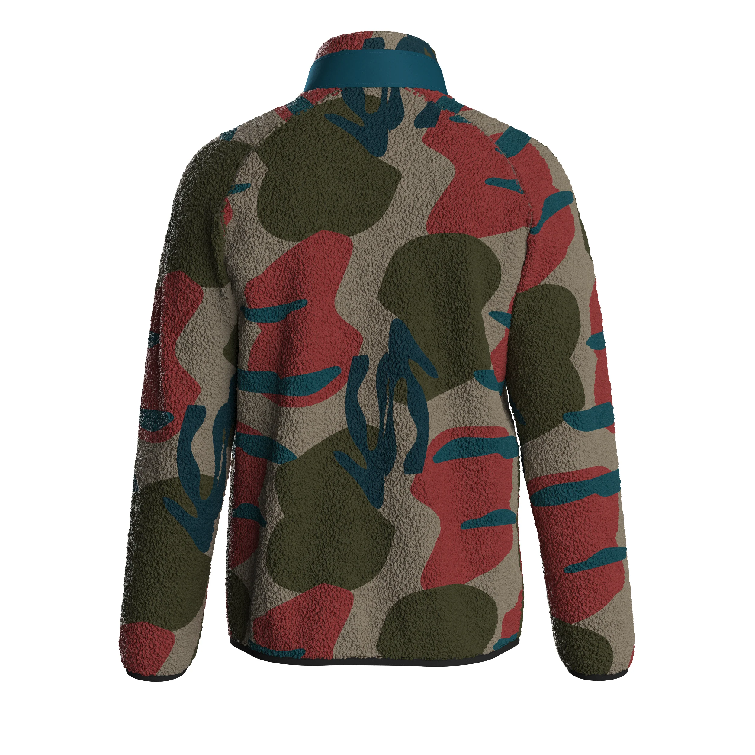 Offroad Sherpa 1/2 Zip Fleece - Seaweed Camo Pebble Grey - Image 8