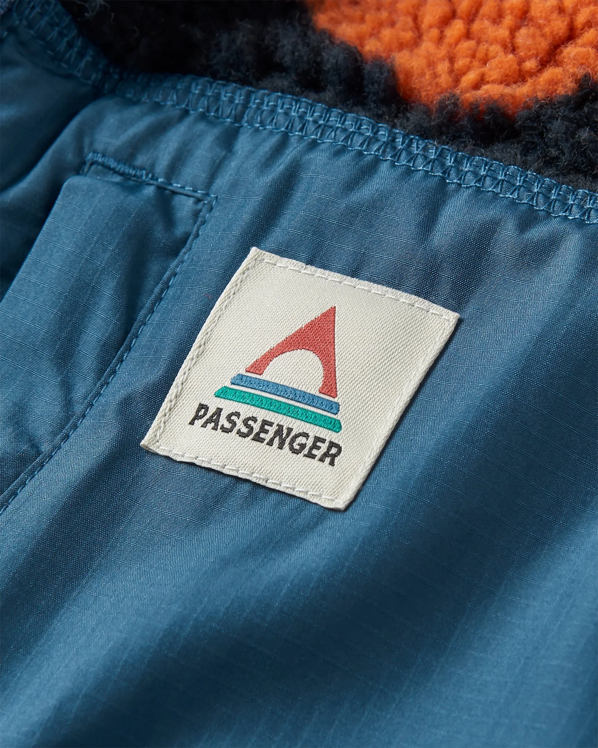 Offroad Sherpa 1/2 Zip Fleece - Vista Patchwork Dark Denim - Image 5