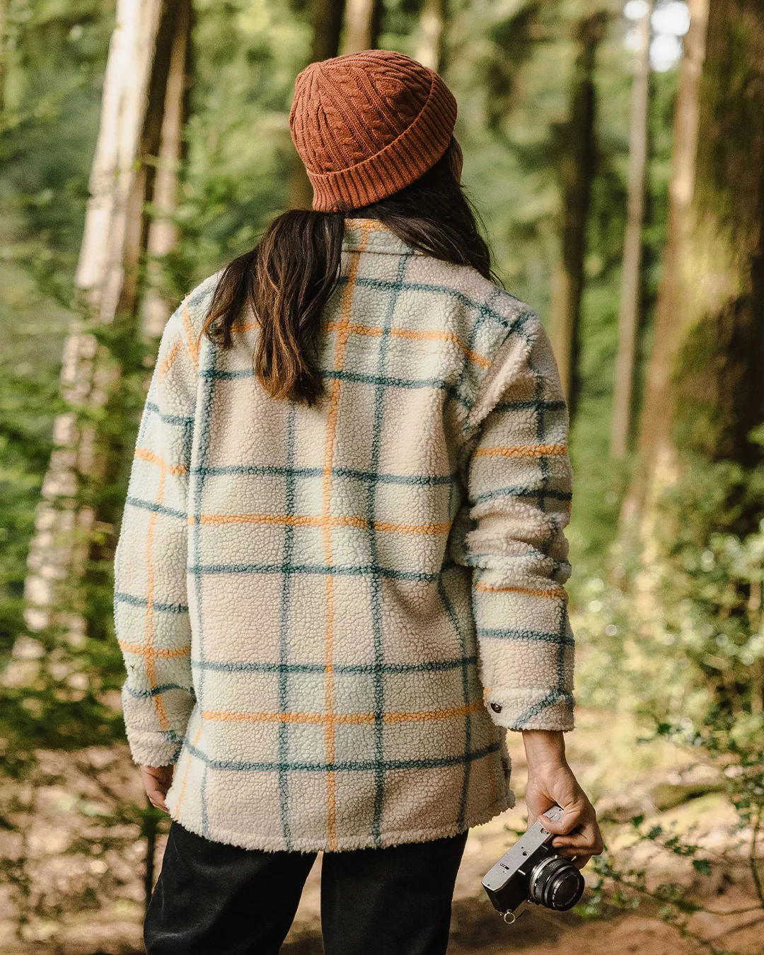 Olympus Yarn Dye Sherpa Fleece Shirt - Surf Spray Check - Image 4