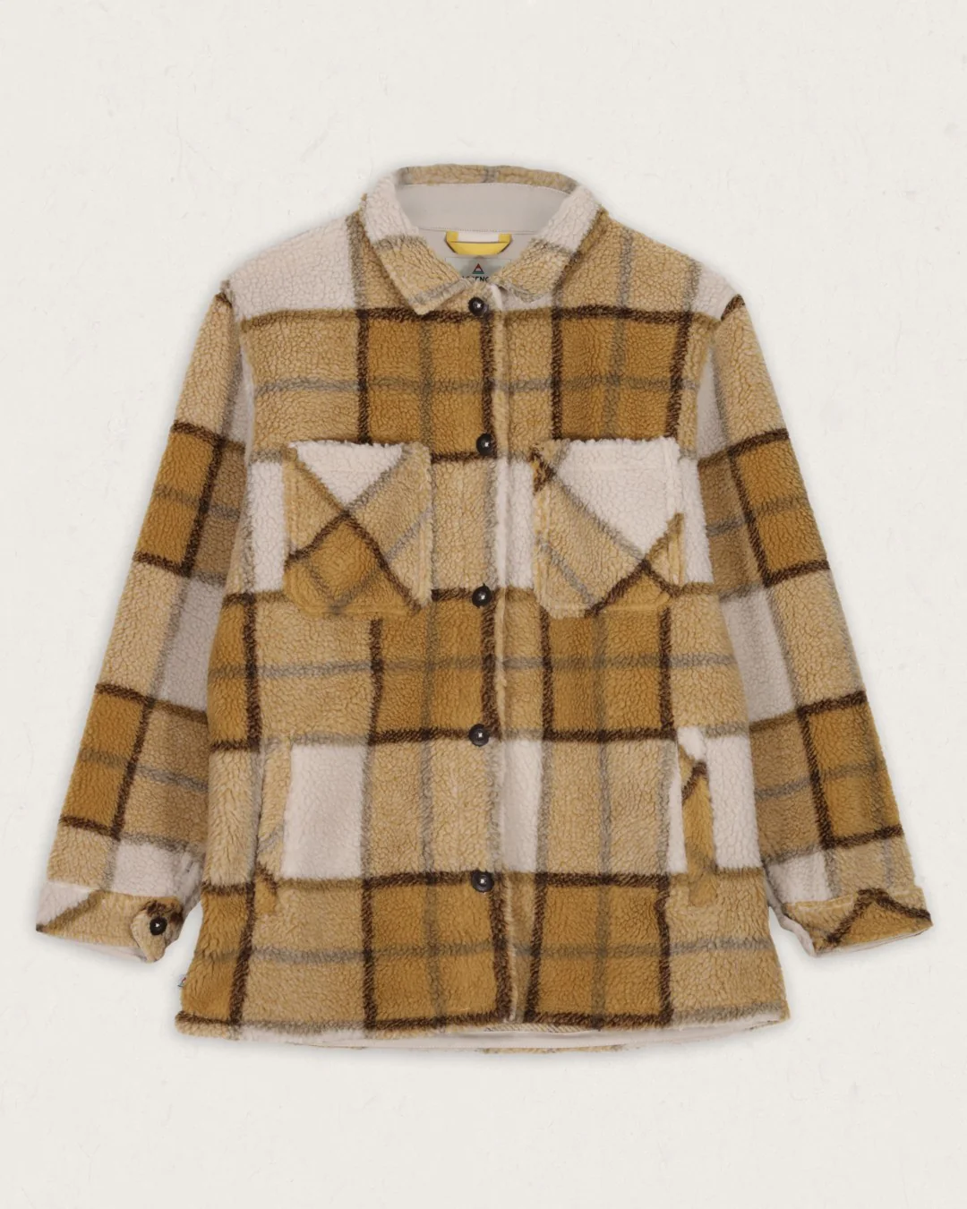 Olympus Yarn Dye Sherpa Fleece Shirt - Honey Check - Image 10