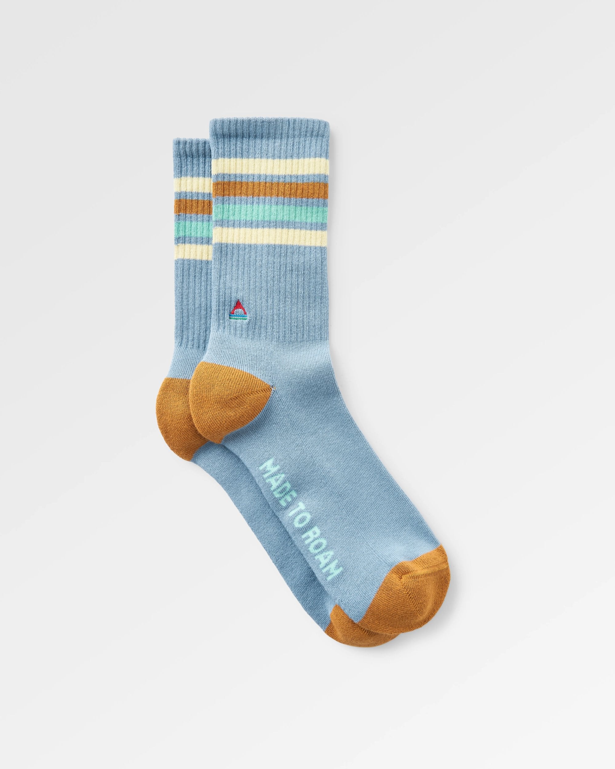 Classic Midweight Crew Socks - Faded Denim