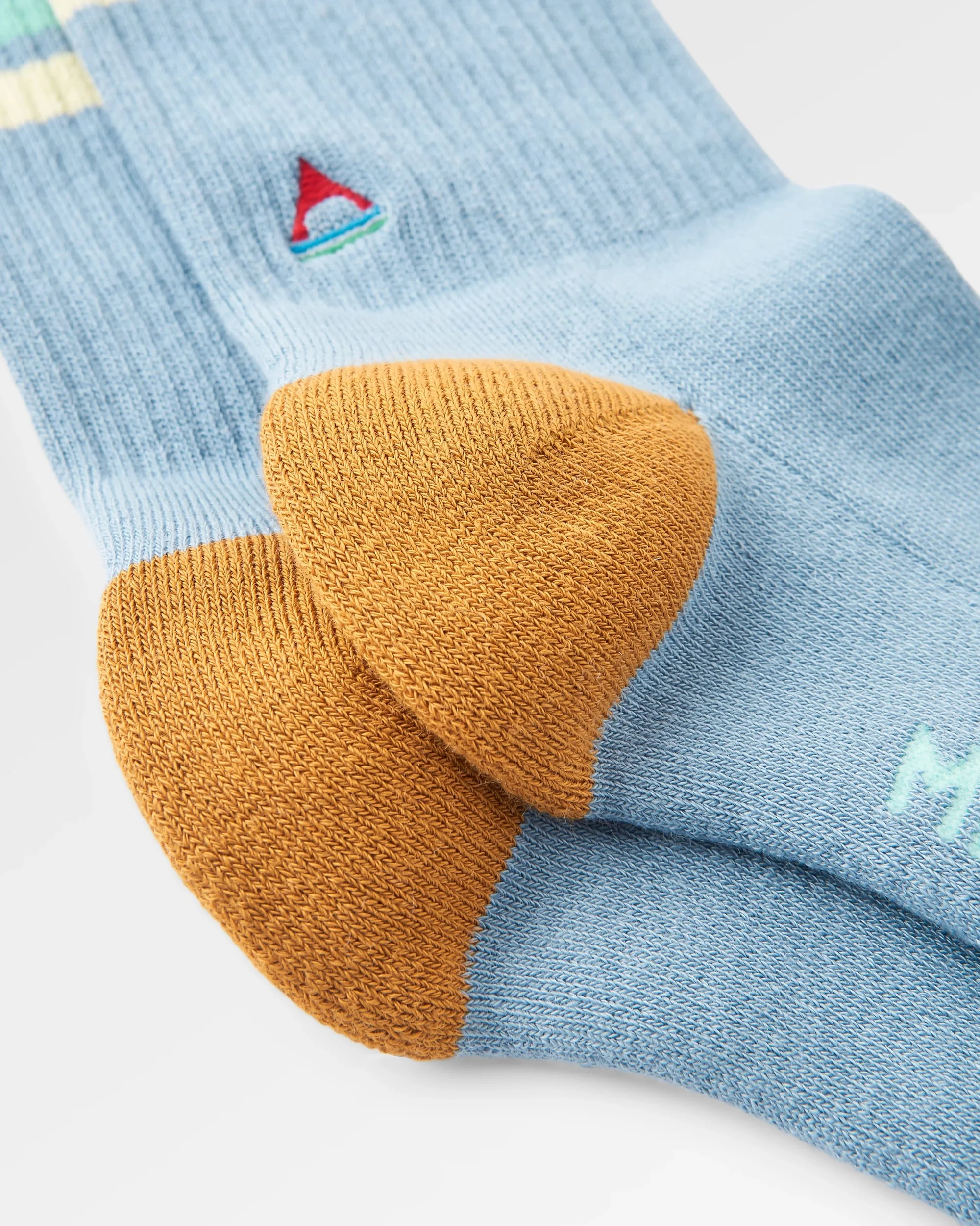 Classic Midweight Crew Socks - Faded Denim - Image 3
