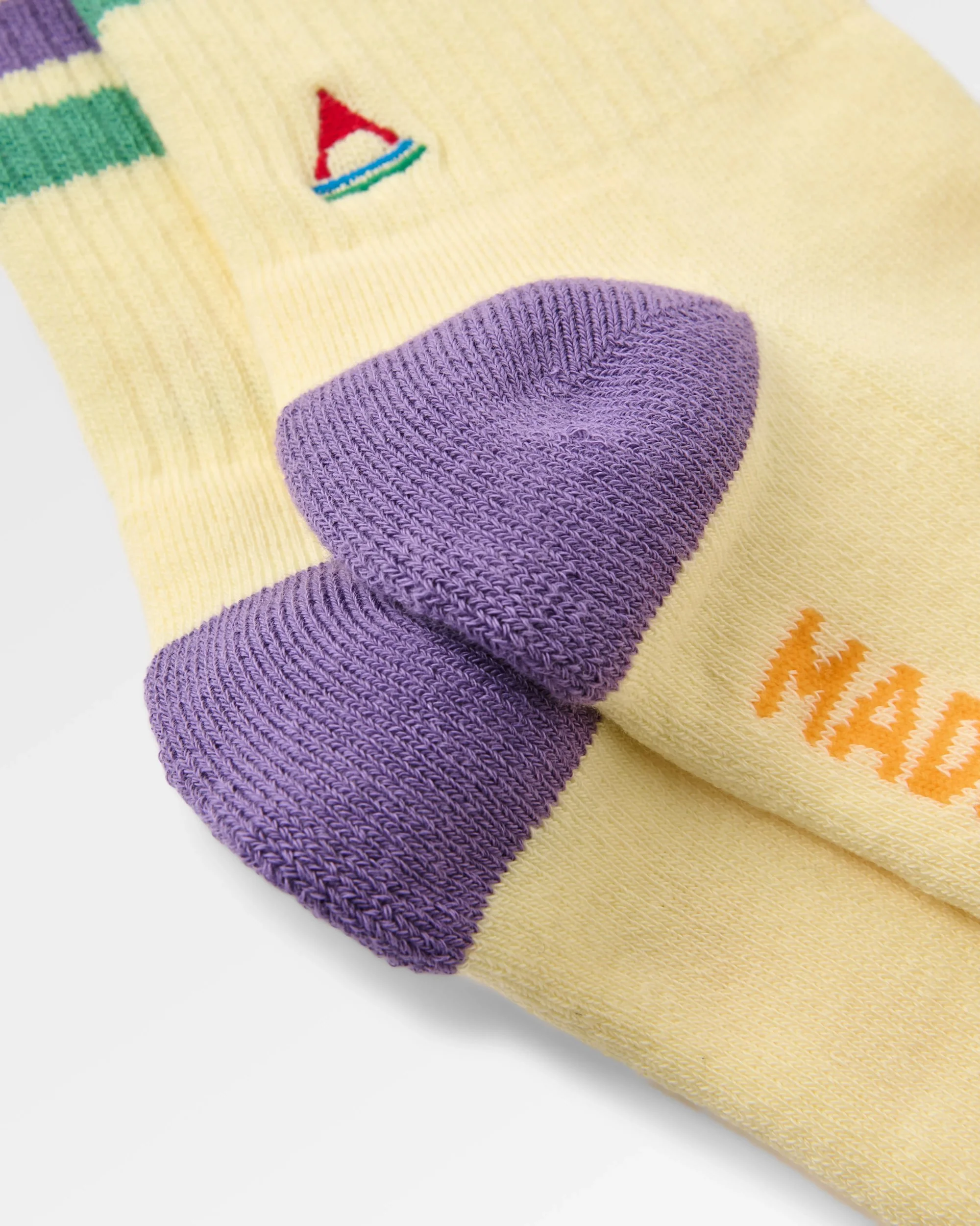 Classic Midweight Crew Socks - Pale Yellow - Image 4