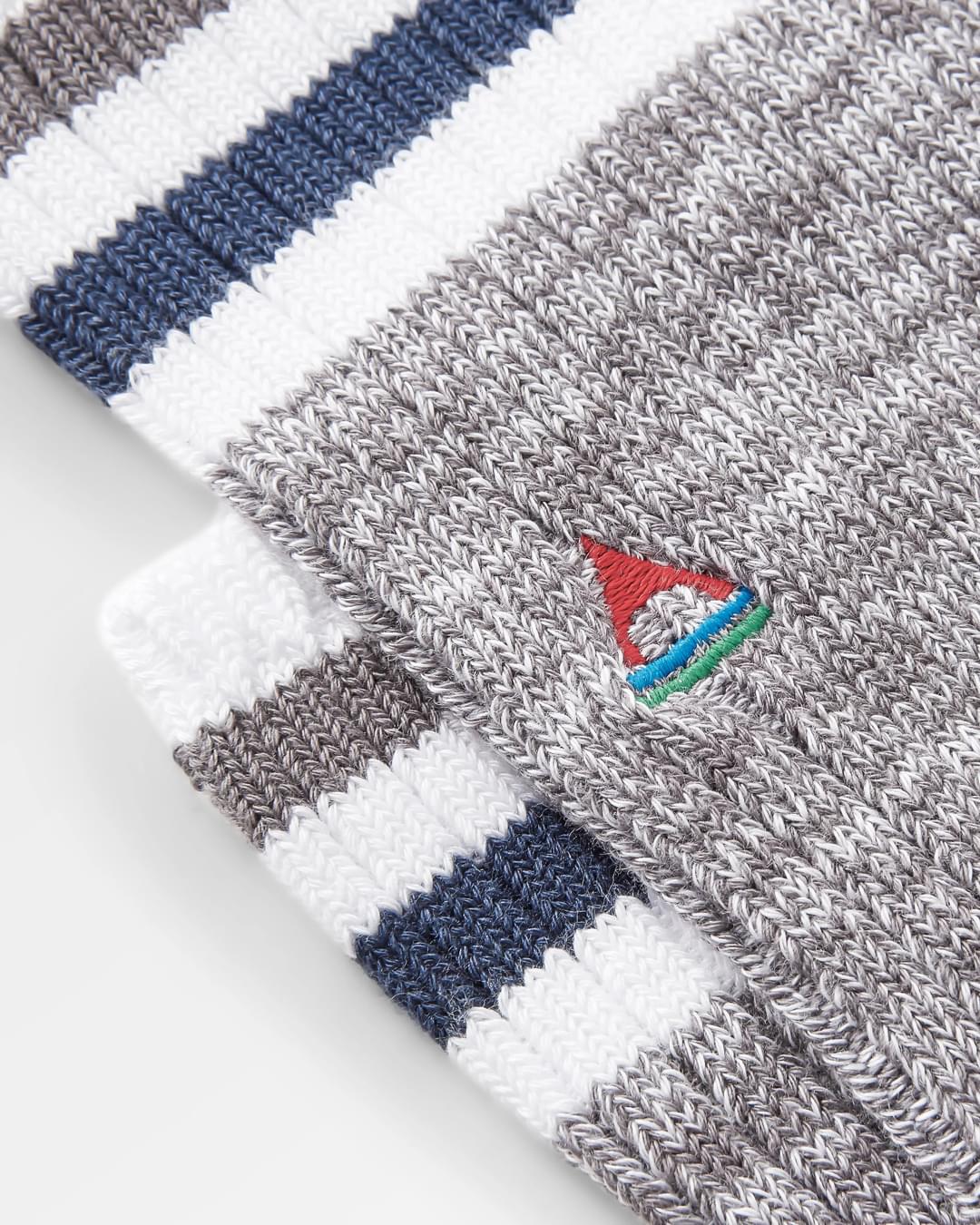 Organic Mid-weight Rib Socks - Grey Marl - Image 2