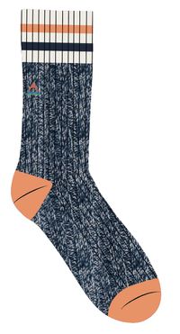 Organic Midweight Rib Socks - Navy - Image 6