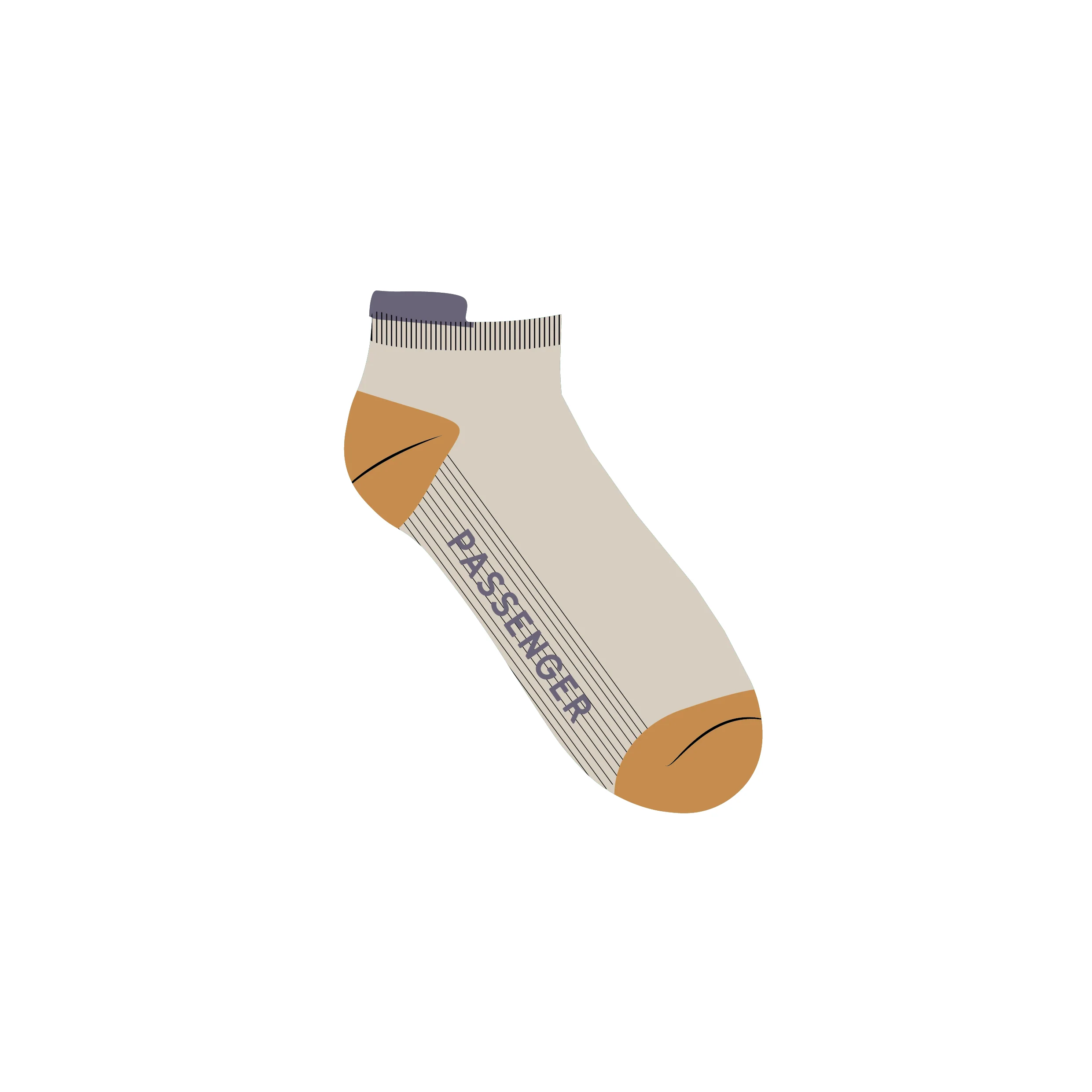 Organic Trainer Socks - Birch - Image 5