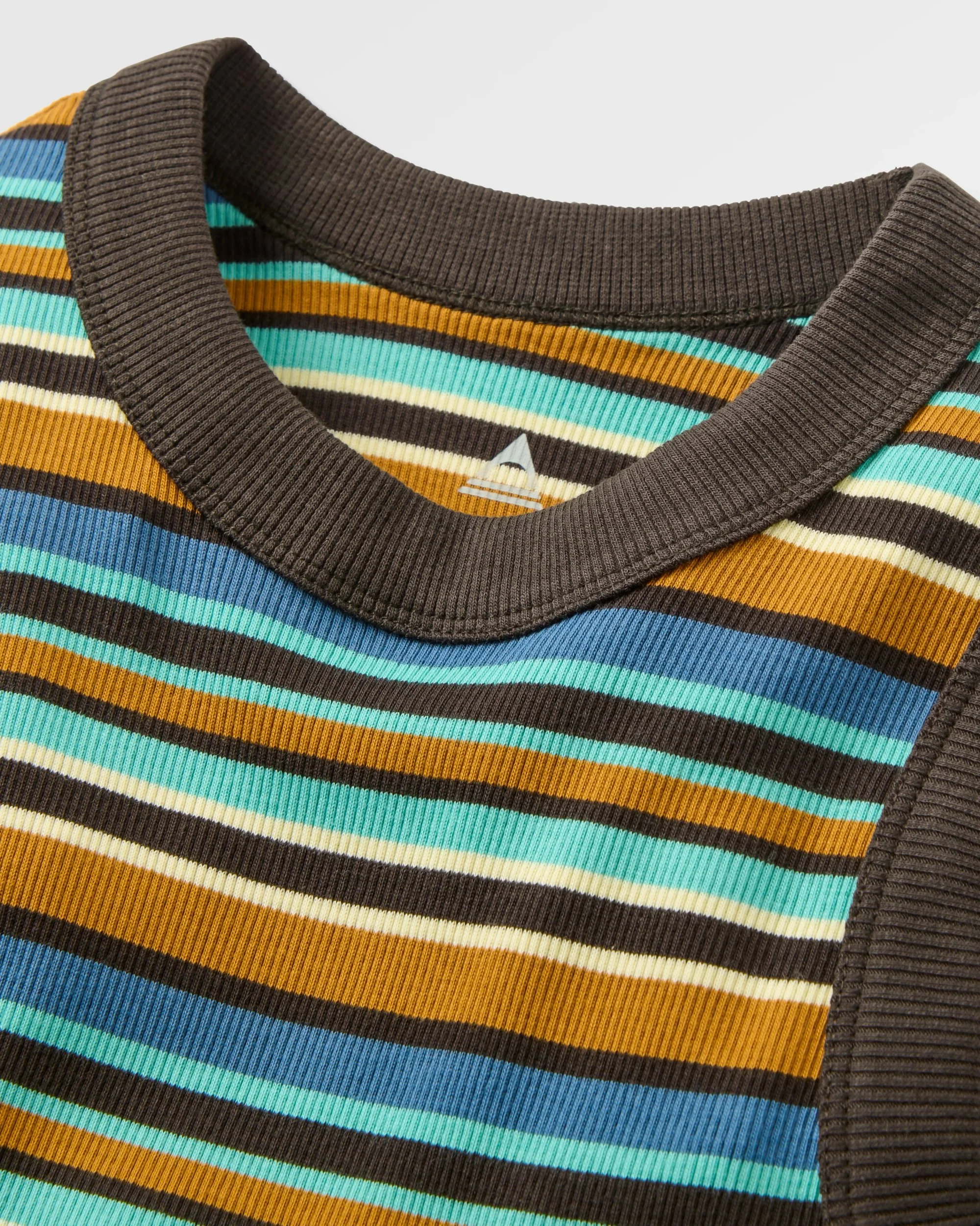 Out There Ribbed Cropped Vest - Espresso Multi Stripe - Image 5